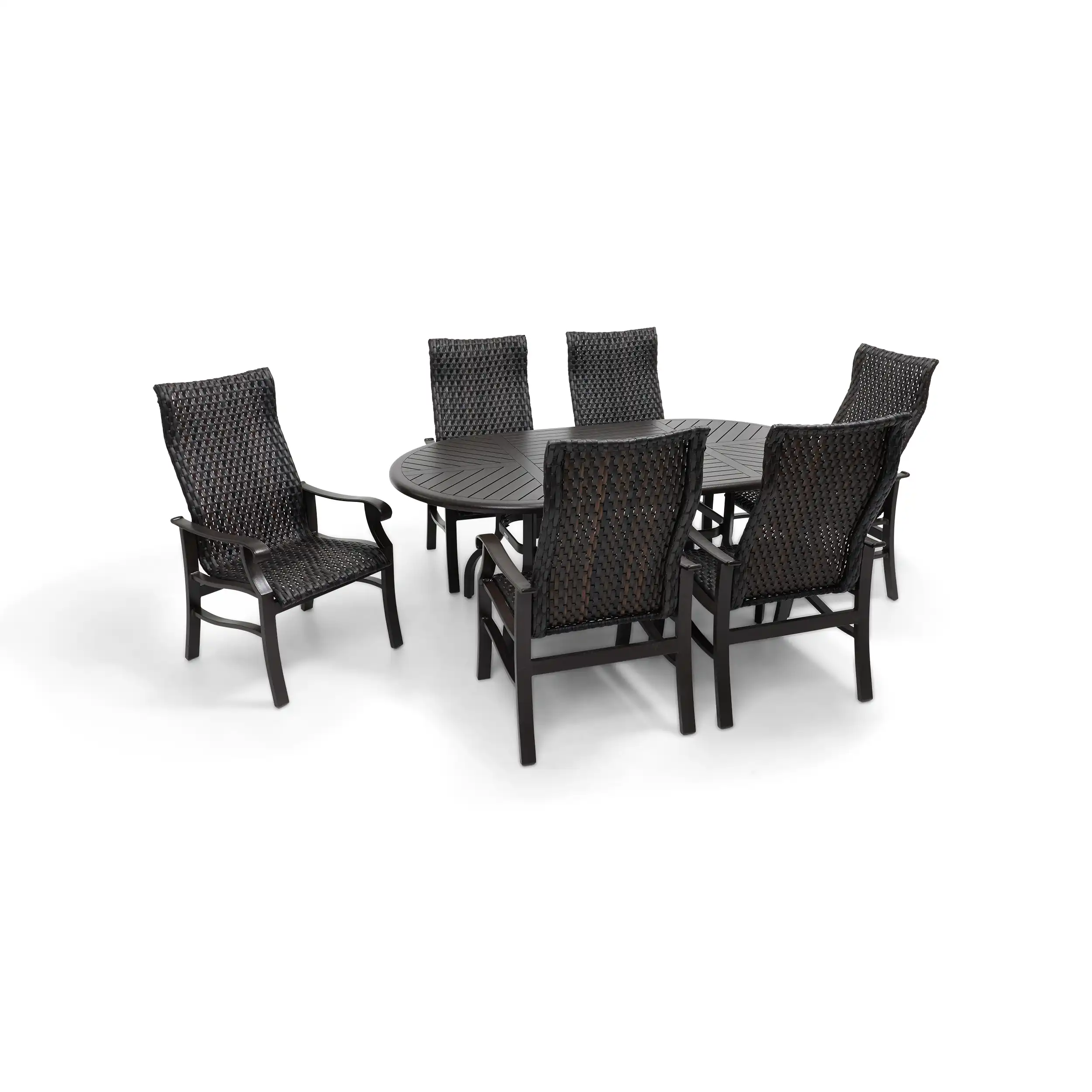 Stirling 7 Piece Woven Oval Dining Group - Image 2