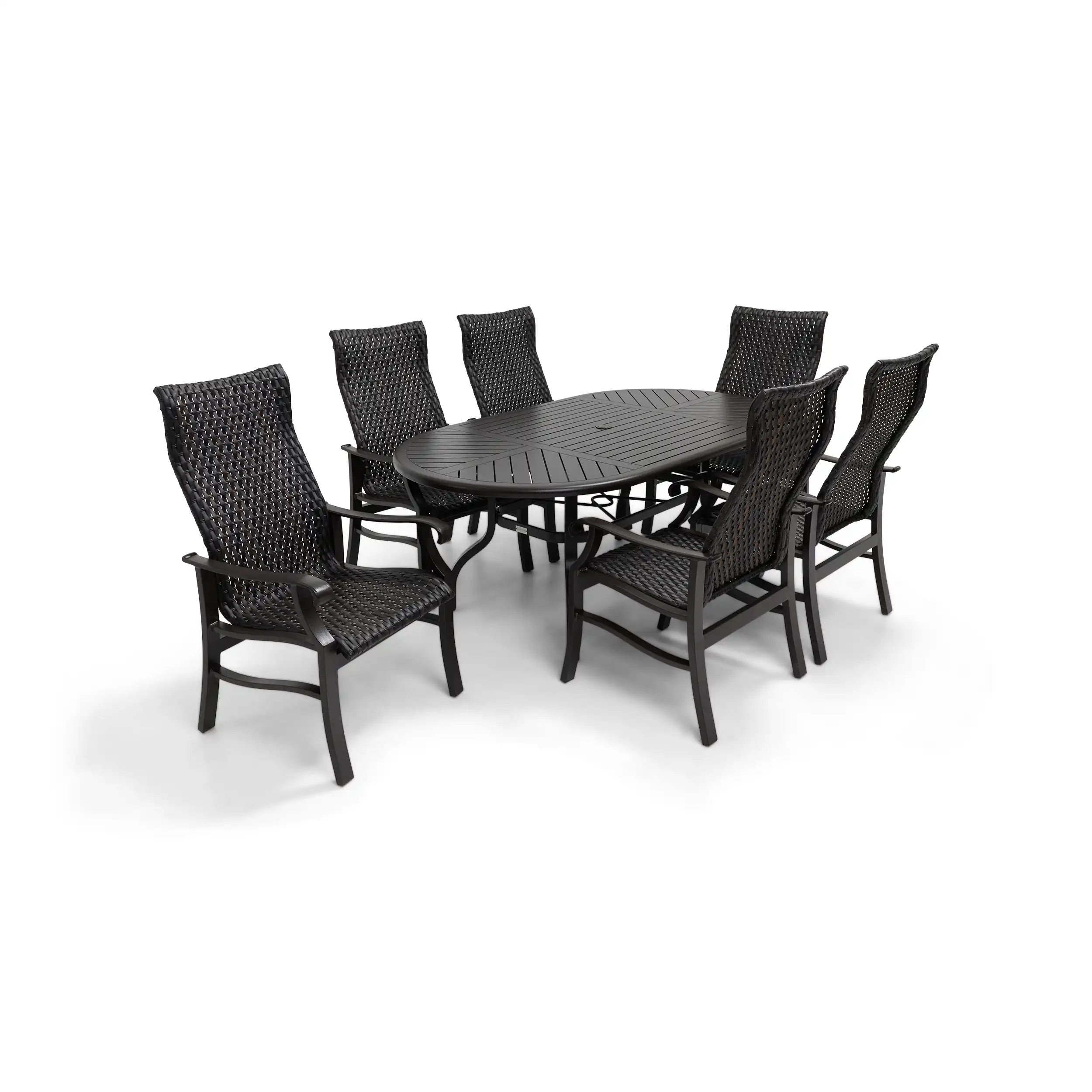 Stirling 7 Piece Woven Oval Dining Group - Image 3