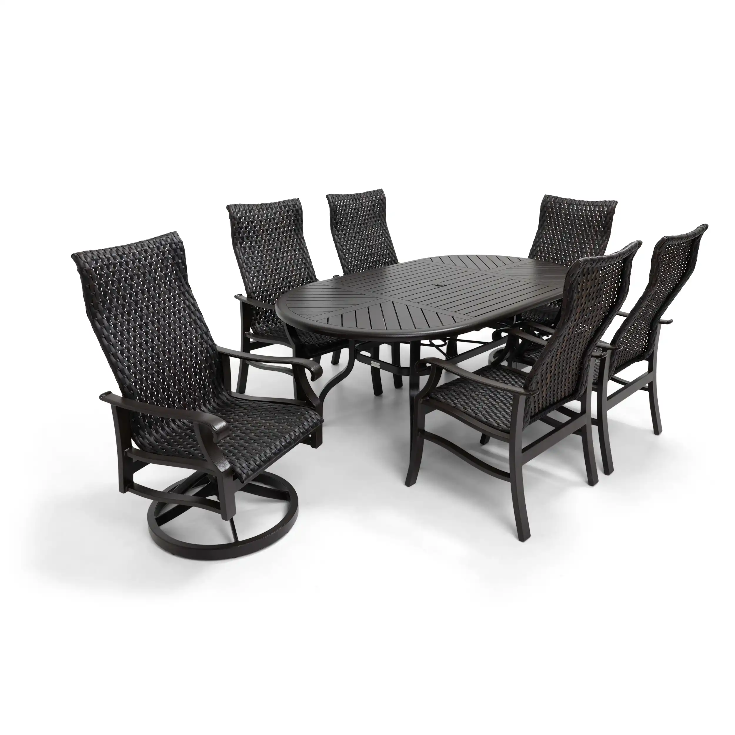 Stirling 7 Piece Woven Oval Dining Group - Image 5