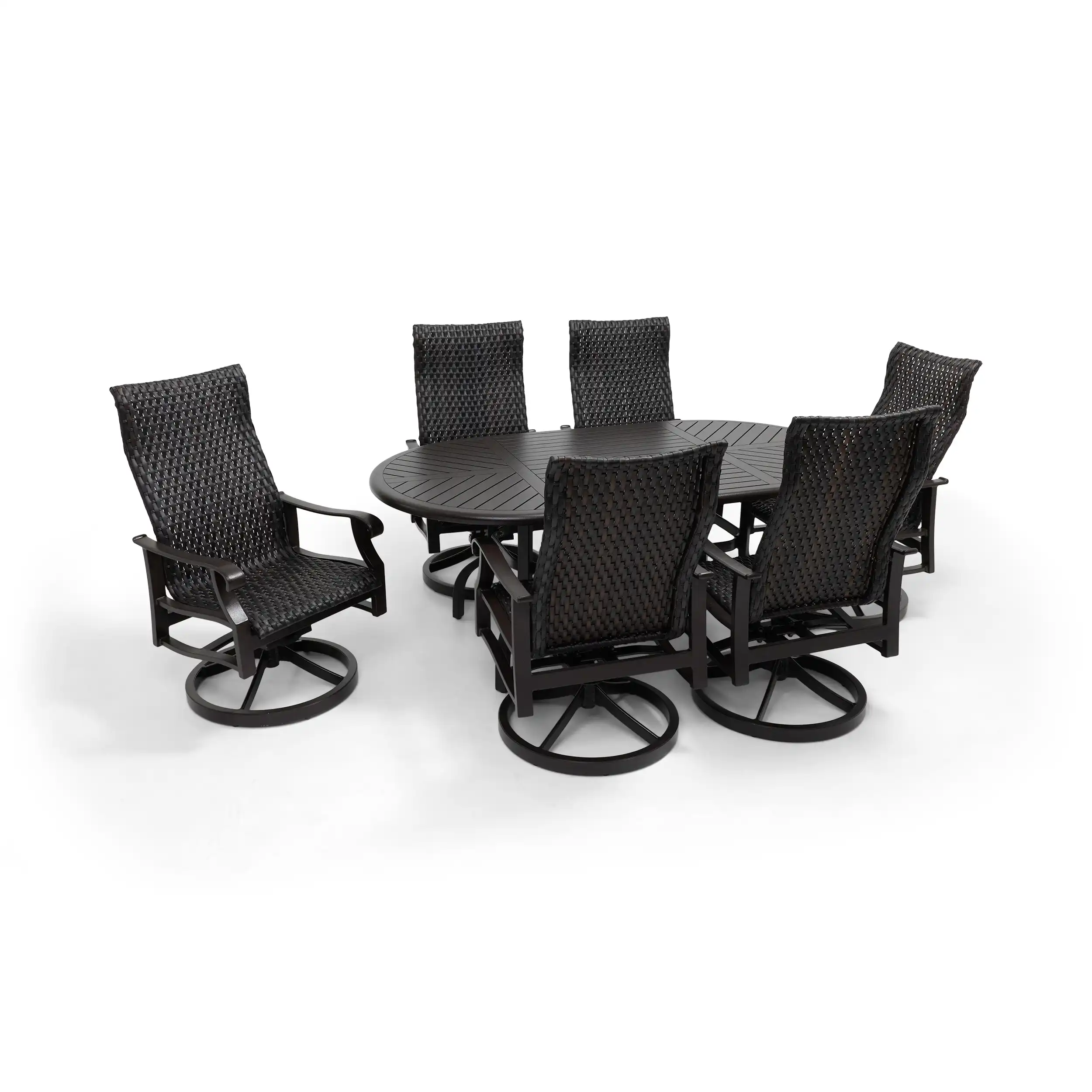 Stirling 7 Piece Woven Oval Dining Group - Image 6