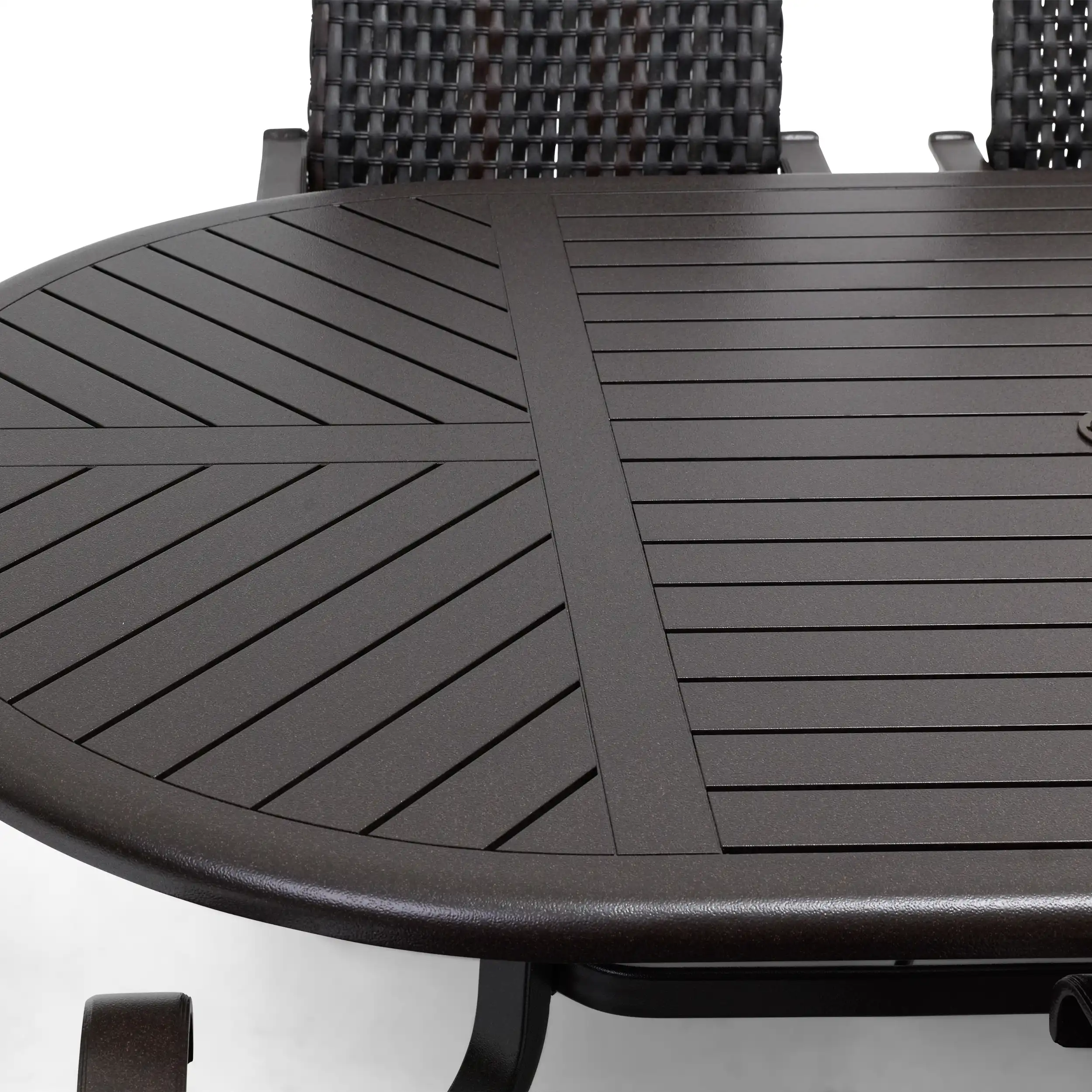 Stirling 7 Piece Woven Oval Dining Group - Image 8