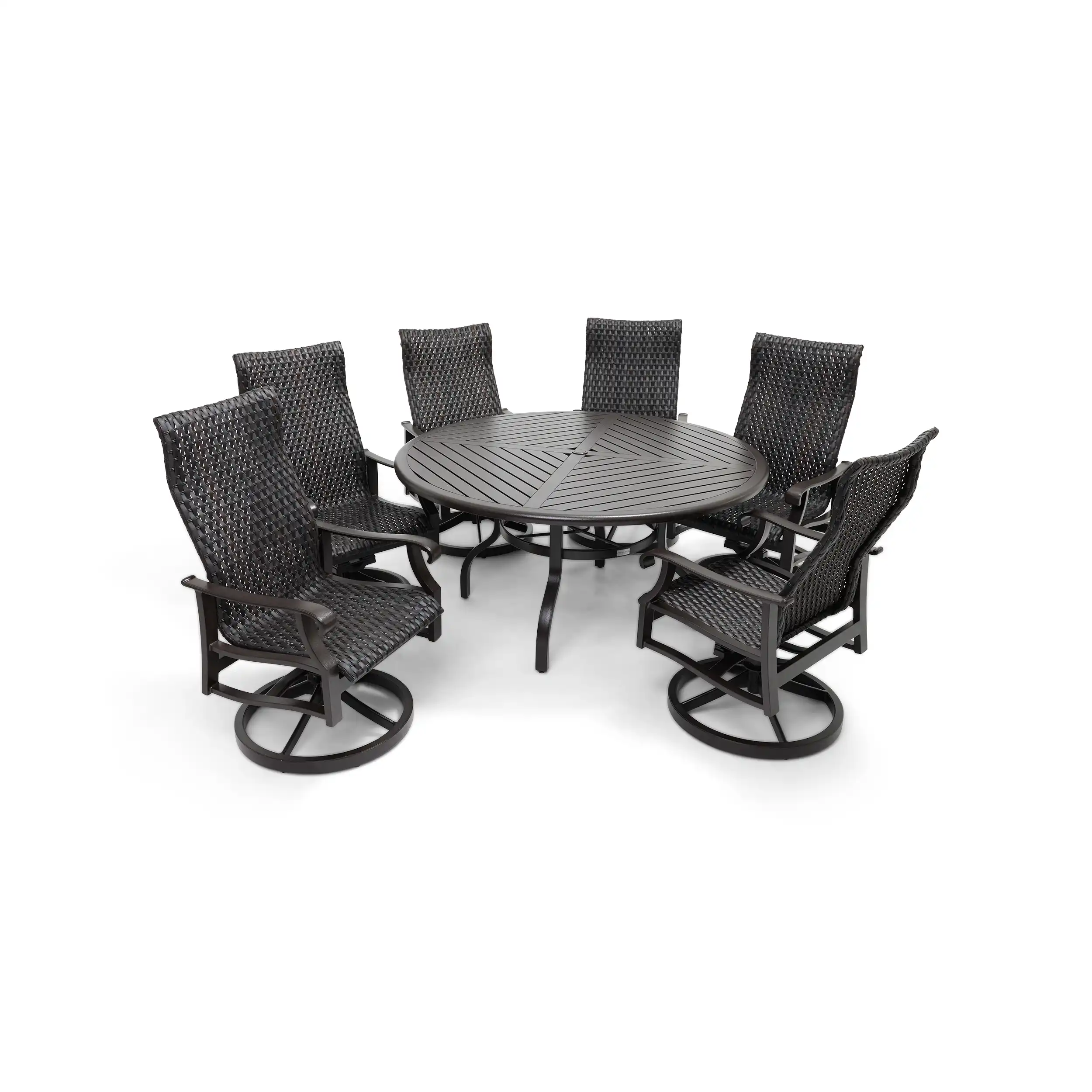 Stirling 7 Piece Woven Round Dining Group - Image 5