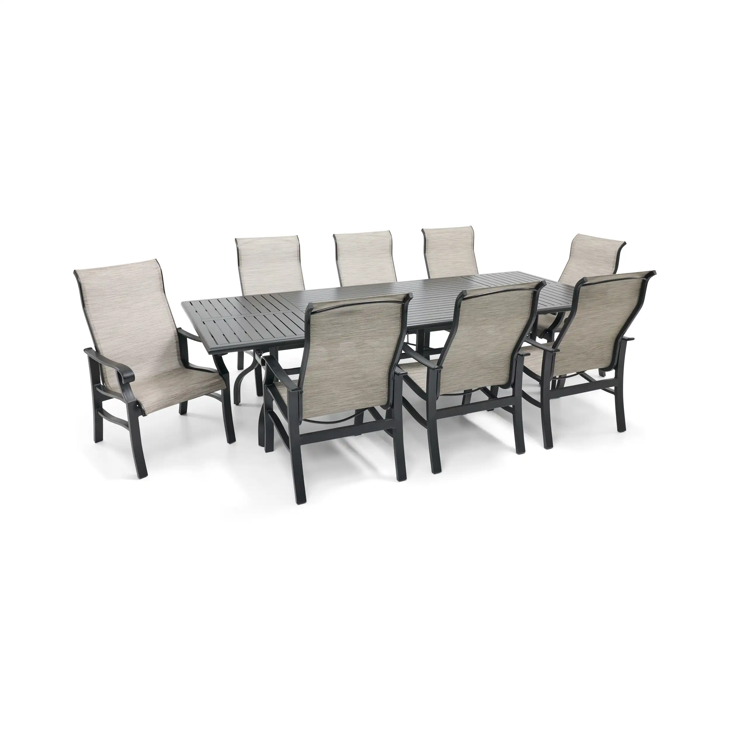 Stirling 9 Piece Sling Dining Group W/ 44"x112" Rect. Table - Image 2