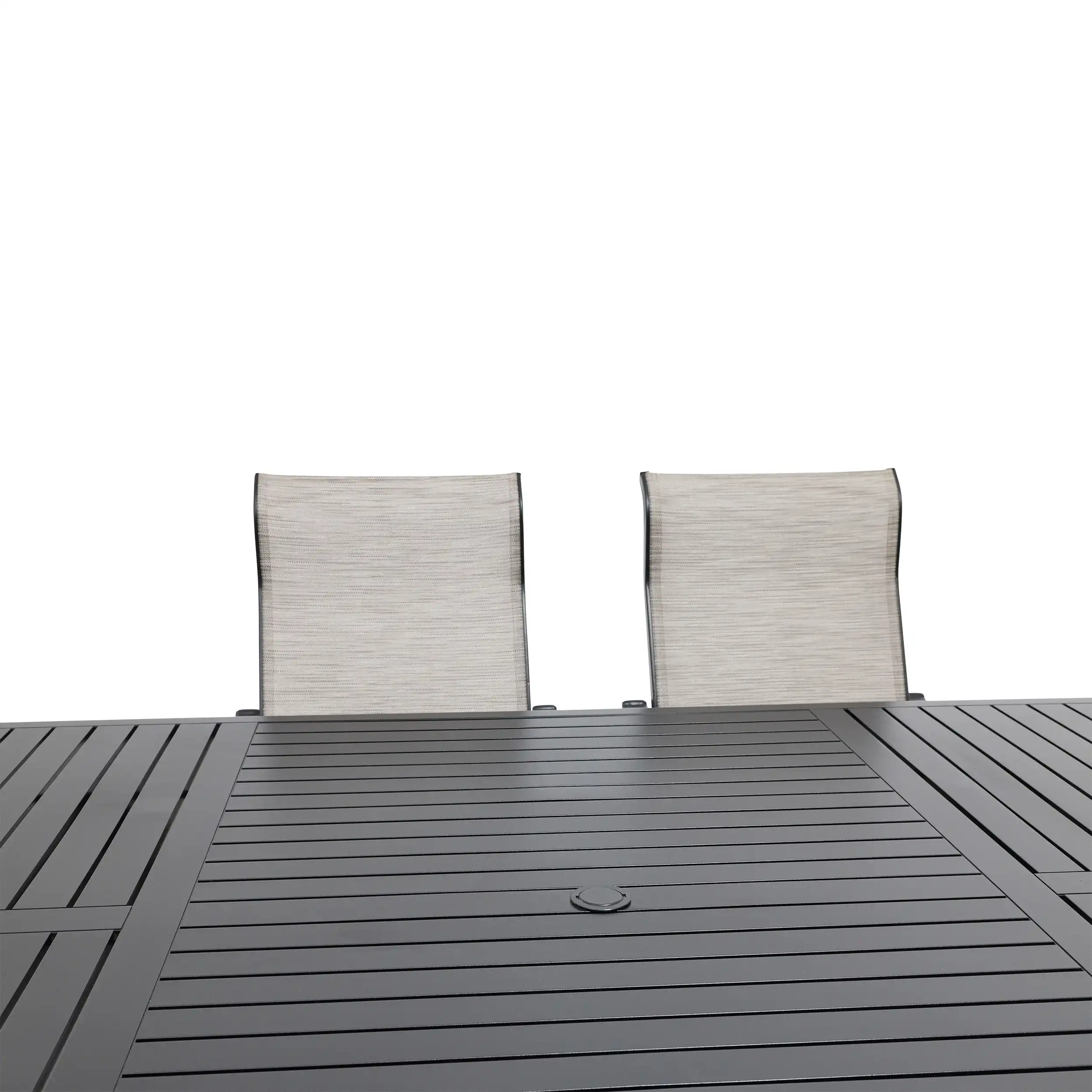Stirling 9 Piece Sling Dining Group W/ 60"x84" Rect. Table - Image 5