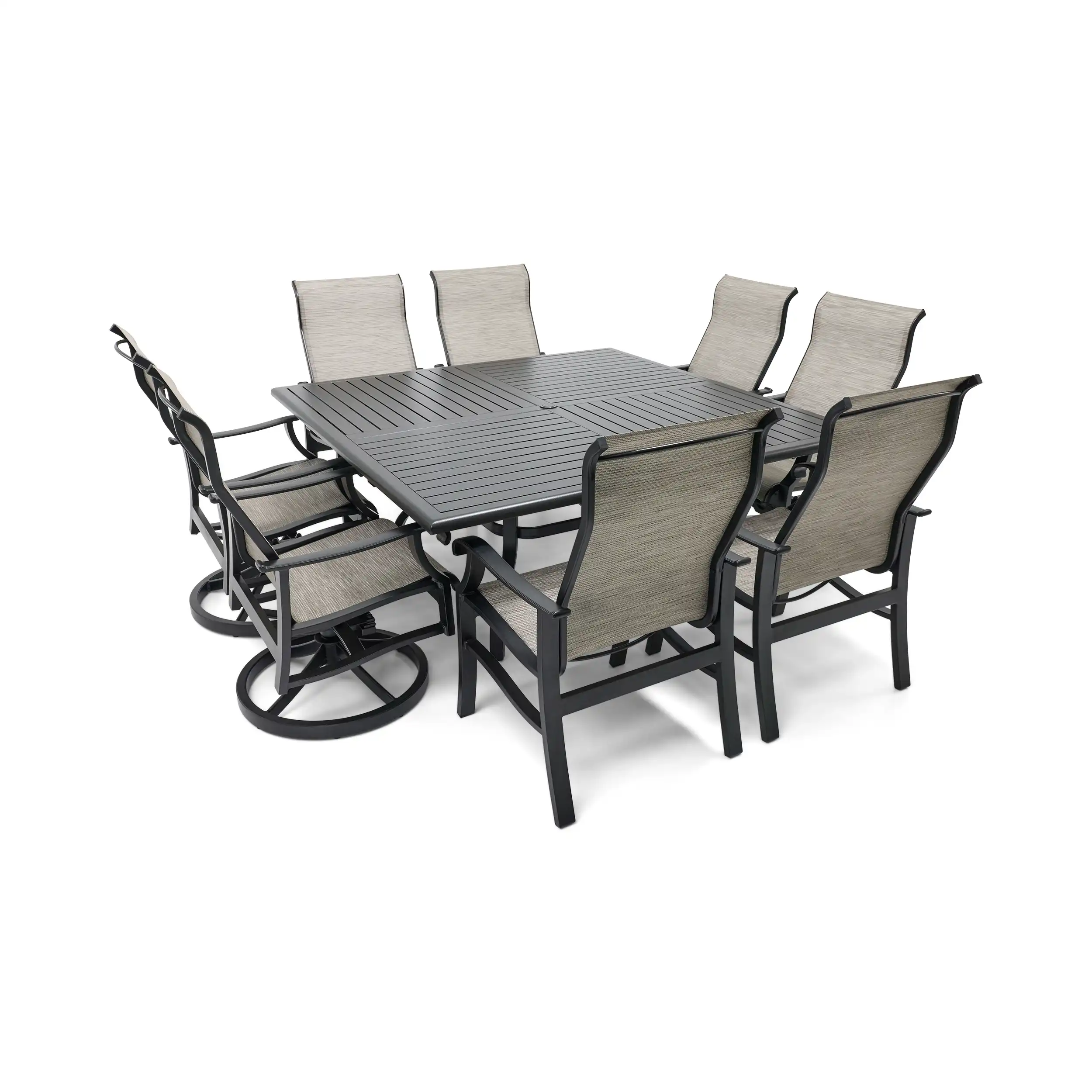 Stirling 9 Piece Sling Square Dining Group - Image 4