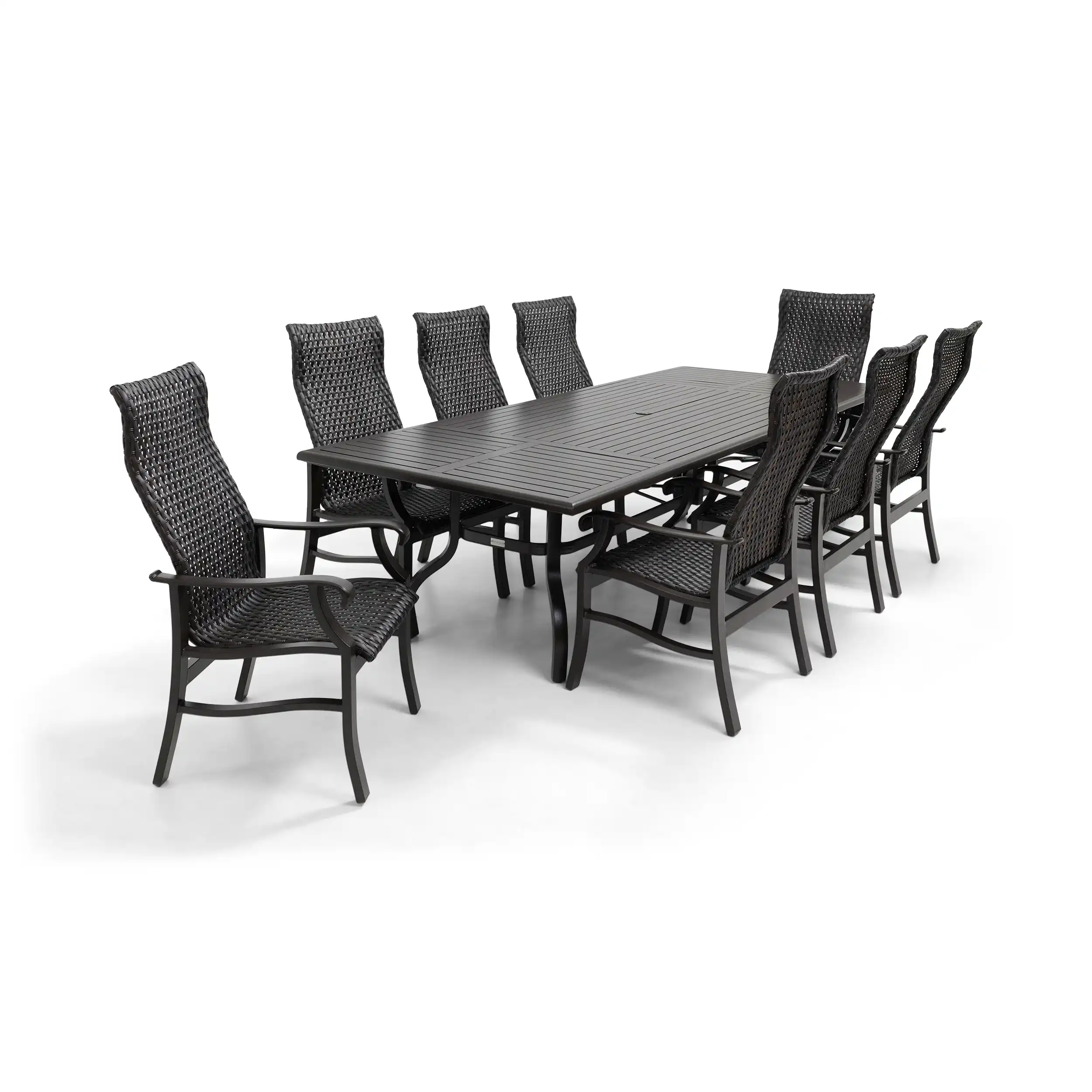 Stirling 9 Piece Woven Dining Group W/ 44"x112" Rect. Table - Image 2