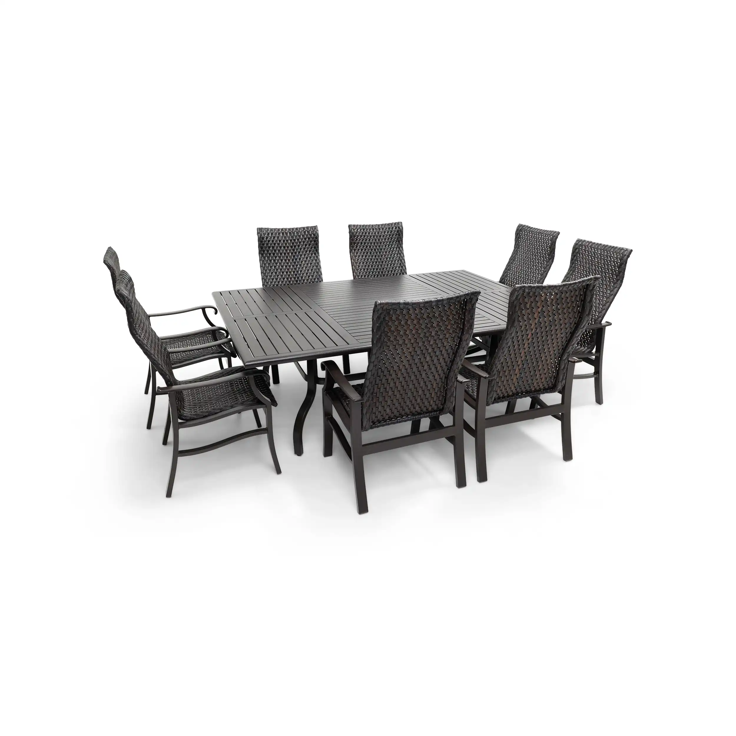 Stirling 9 Piece Woven Dining Group W/ 60"x84" Rect. Table - Image 2