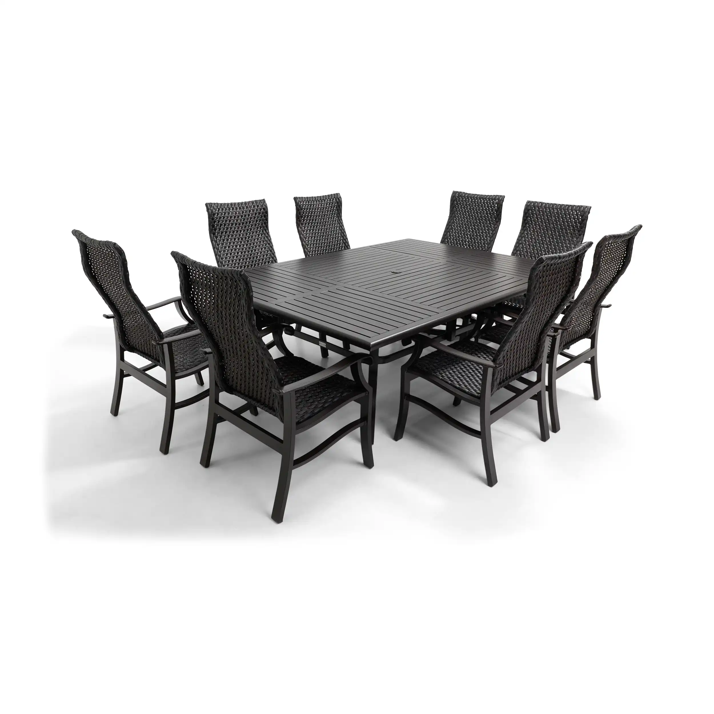Stirling 9 Piece Woven Dining Group W/ 60"x84" Rect. Table - Image 3