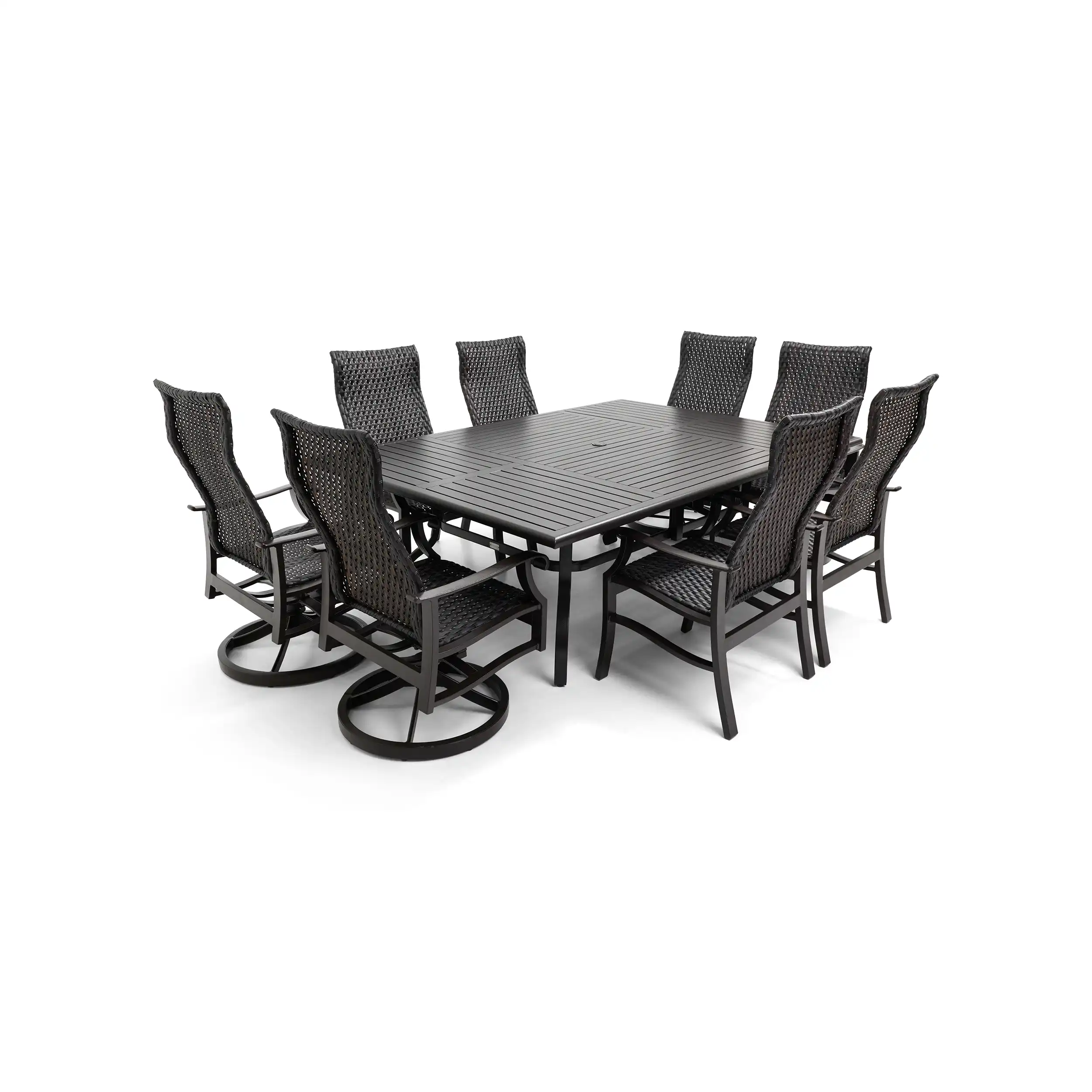 Stirling 9 Piece Woven Dining Group W/ 60"x84" Rect. Table - Image 5