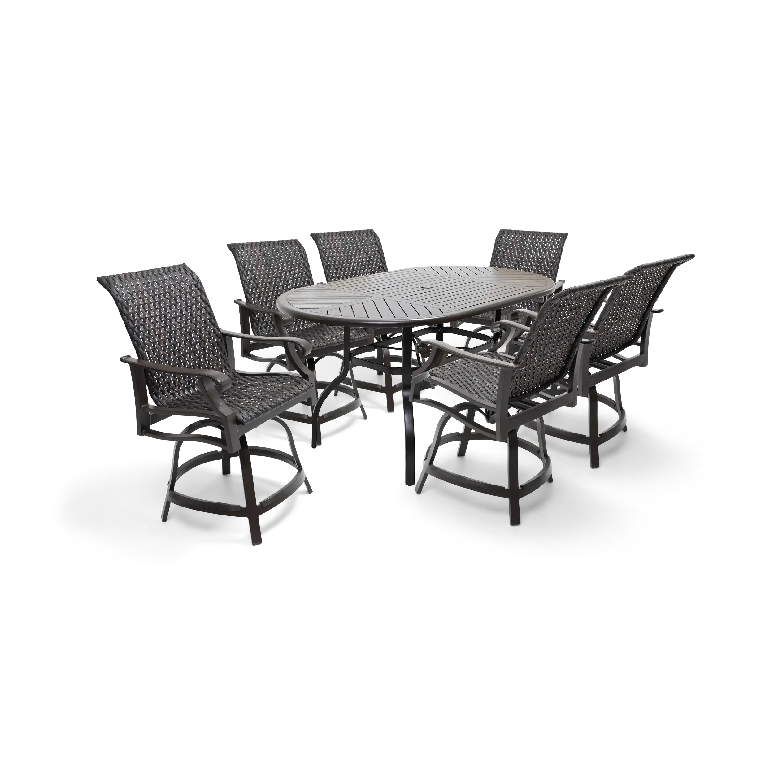 Stirling 7 Piece Woven Counter Height Group - Image 2