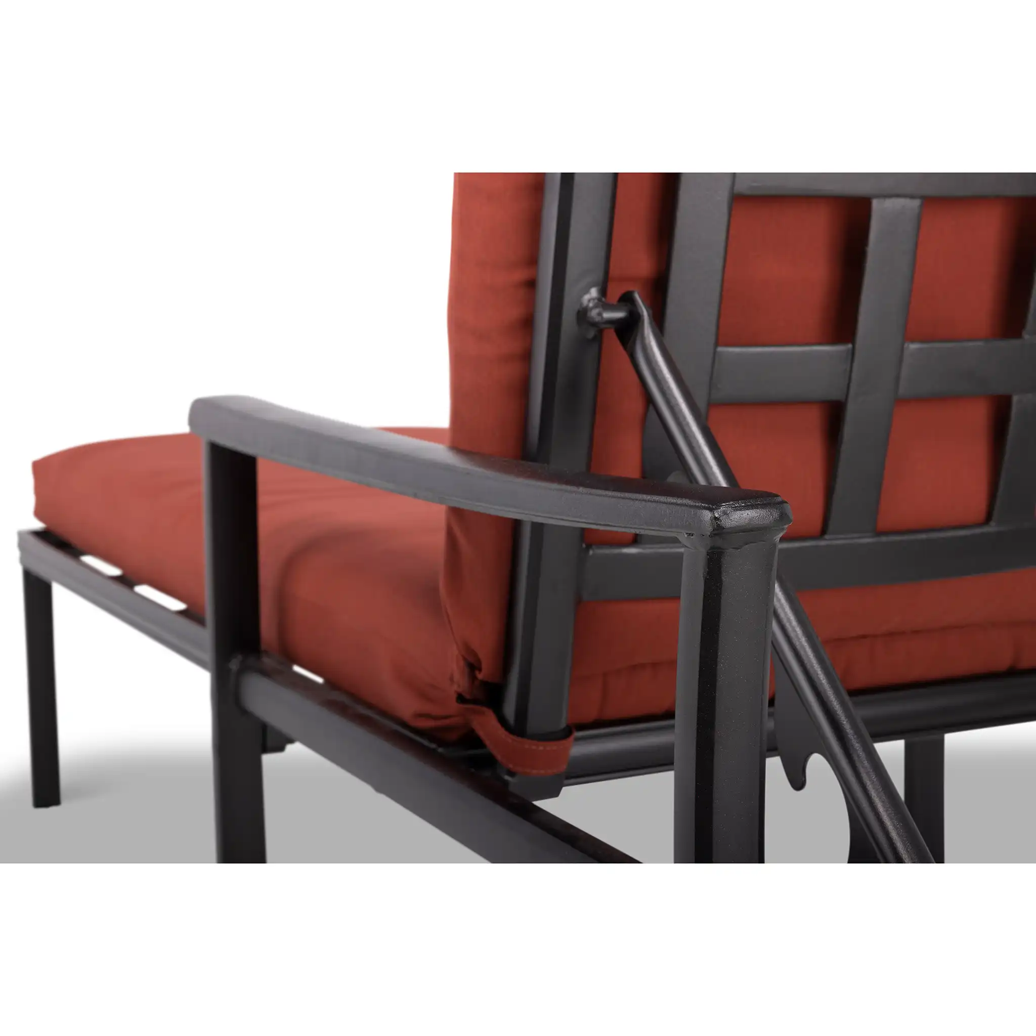 Stratford Black Chaise Lounge W/ Cushion - Image 8