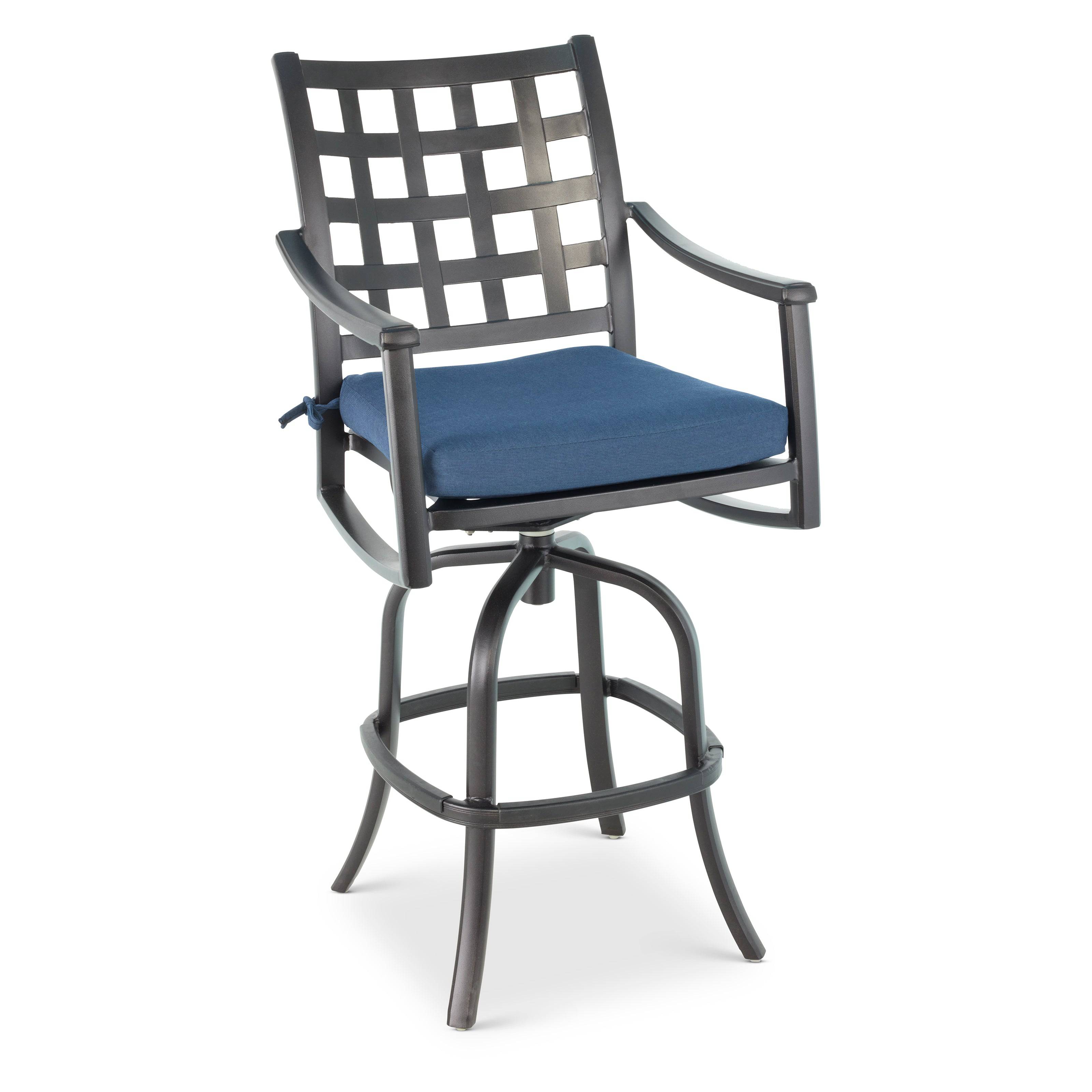 Stratford Rectangle Counter Height Group W 8 Swivel Stools - Image 3