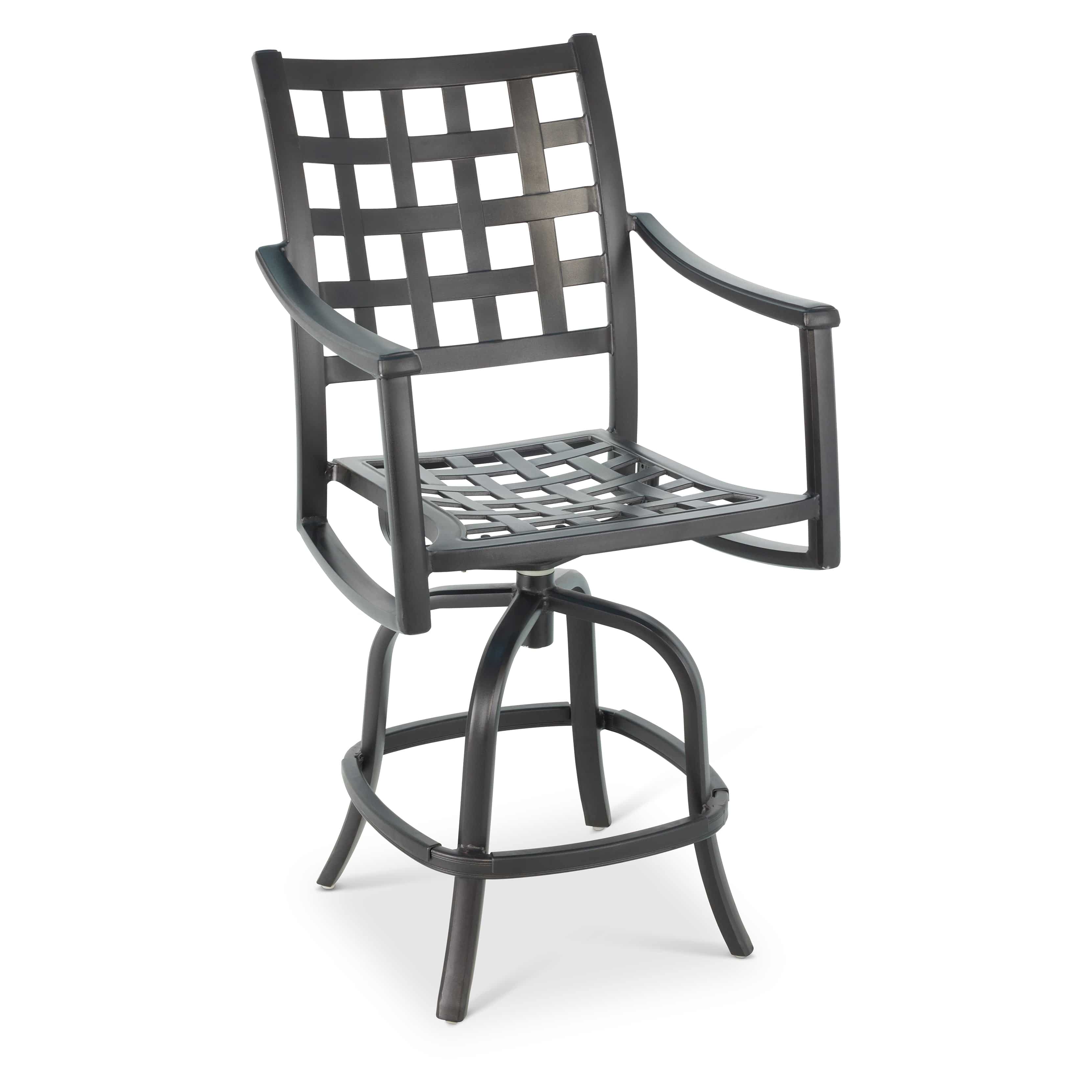Stratford Rectangle Counter Height Group W 8 Swivel Stools - Image 4