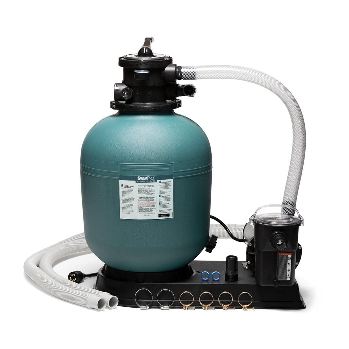 Swimpro 190T W/ 2.0 HP 2 SPD Twist Lock Pump, Base, Fittings, & Hoses