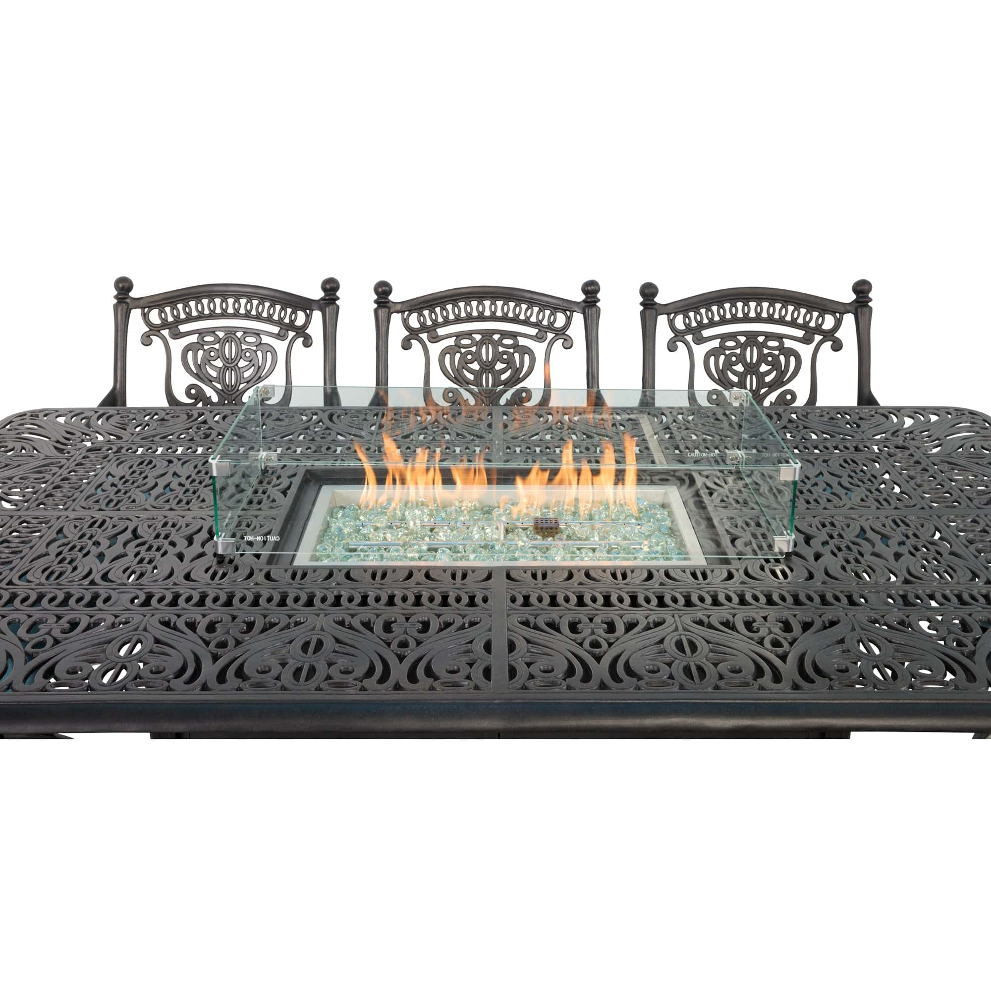 Turin 9 Piece Firepit Dining Group - Image 5