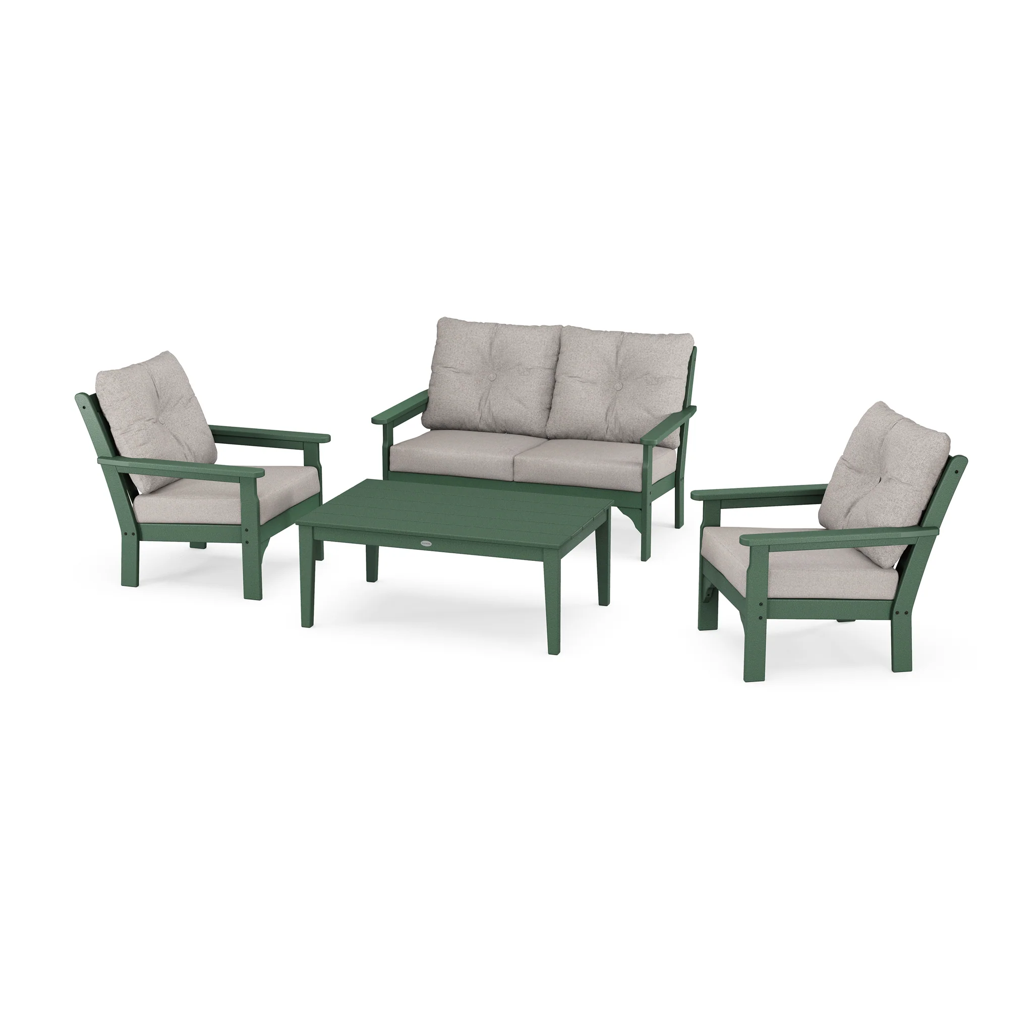 Vineyard 4 Piece Loveseat Deep Seating Set - Image 5