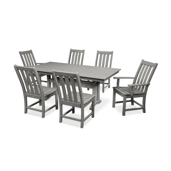 Vineyard 7 Piece Farmhouse Dining Set - Image 3