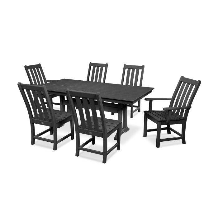 Vineyard 7 Piece Farmhouse Dining Set - Image 4