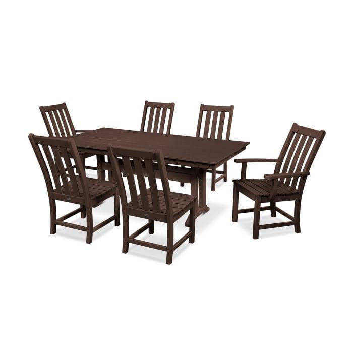 Vineyard 7 Piece Farmhouse Dining Set - Image 7