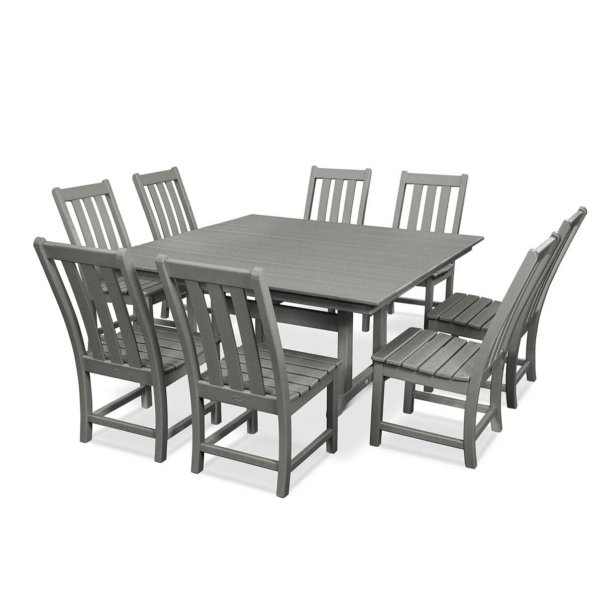 Vineyard 9 Piece Farmhouse Trestle Dining Set - Image 3