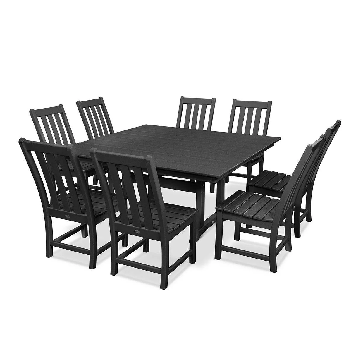 Vineyard 9 Piece Farmhouse Trestle Dining Set - Image 4