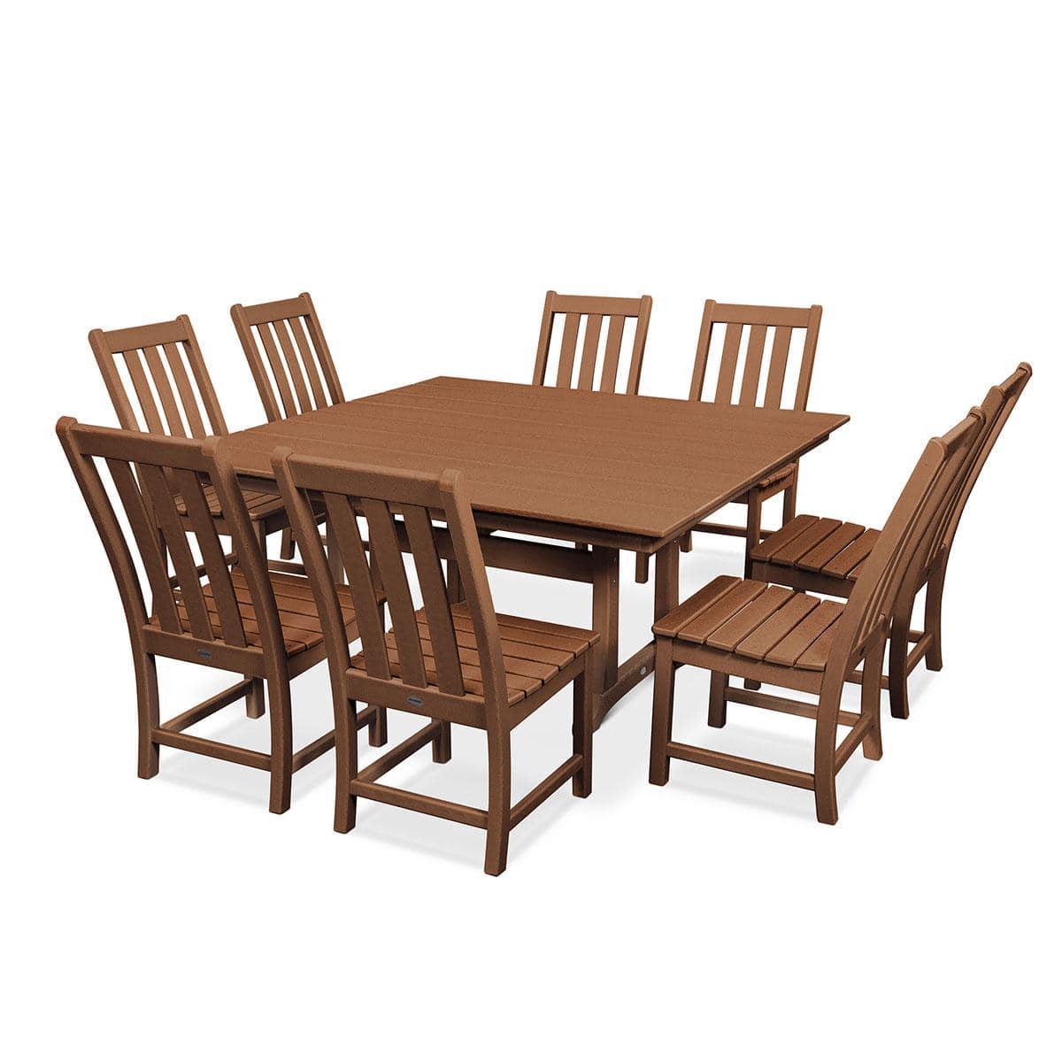 Vineyard 9 Piece Farmhouse Trestle Dining Set - Image 5