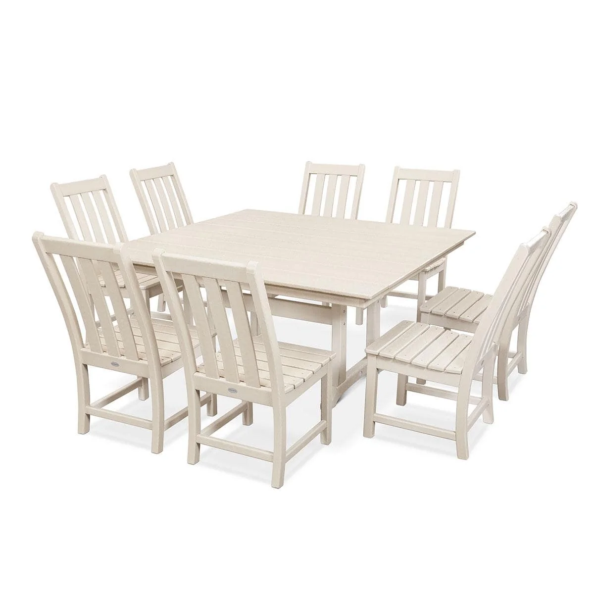 Vineyard 9 Piece Farmhouse Trestle Dining Set - Image 8
