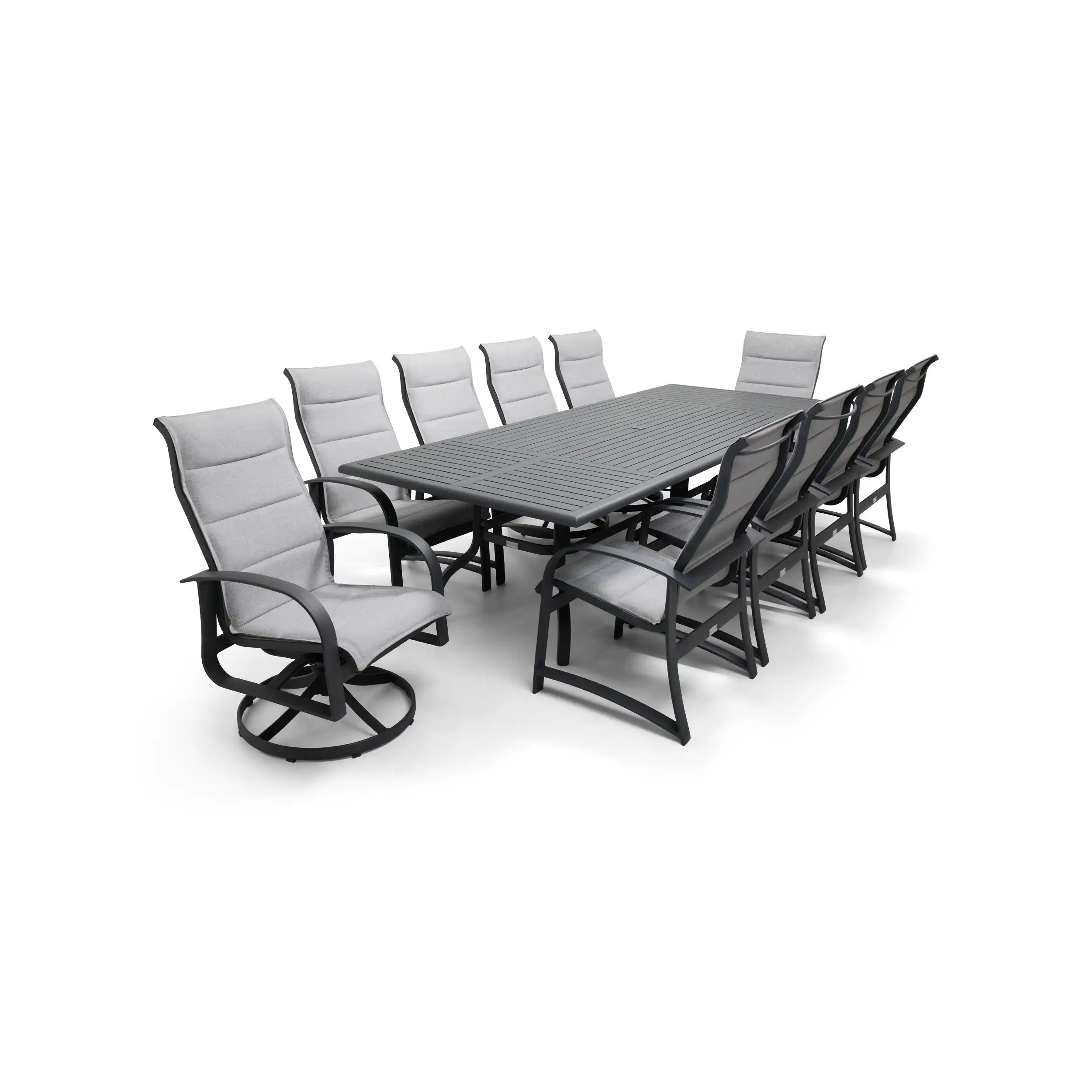 Wakefield 11 Piece Padded Sling Dining Group W/ 44"x112" Rect. Table - Image 5