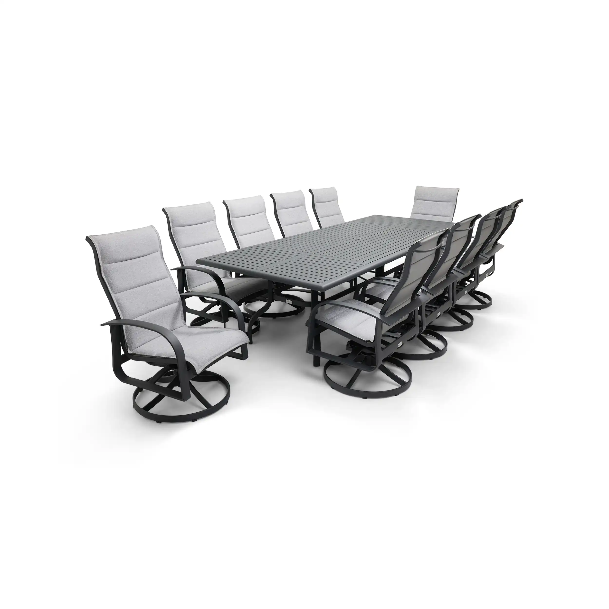 Wakefield 11 Piece Padded Sling Dining Group W/ 44"x112" Rect. Table - Image 7