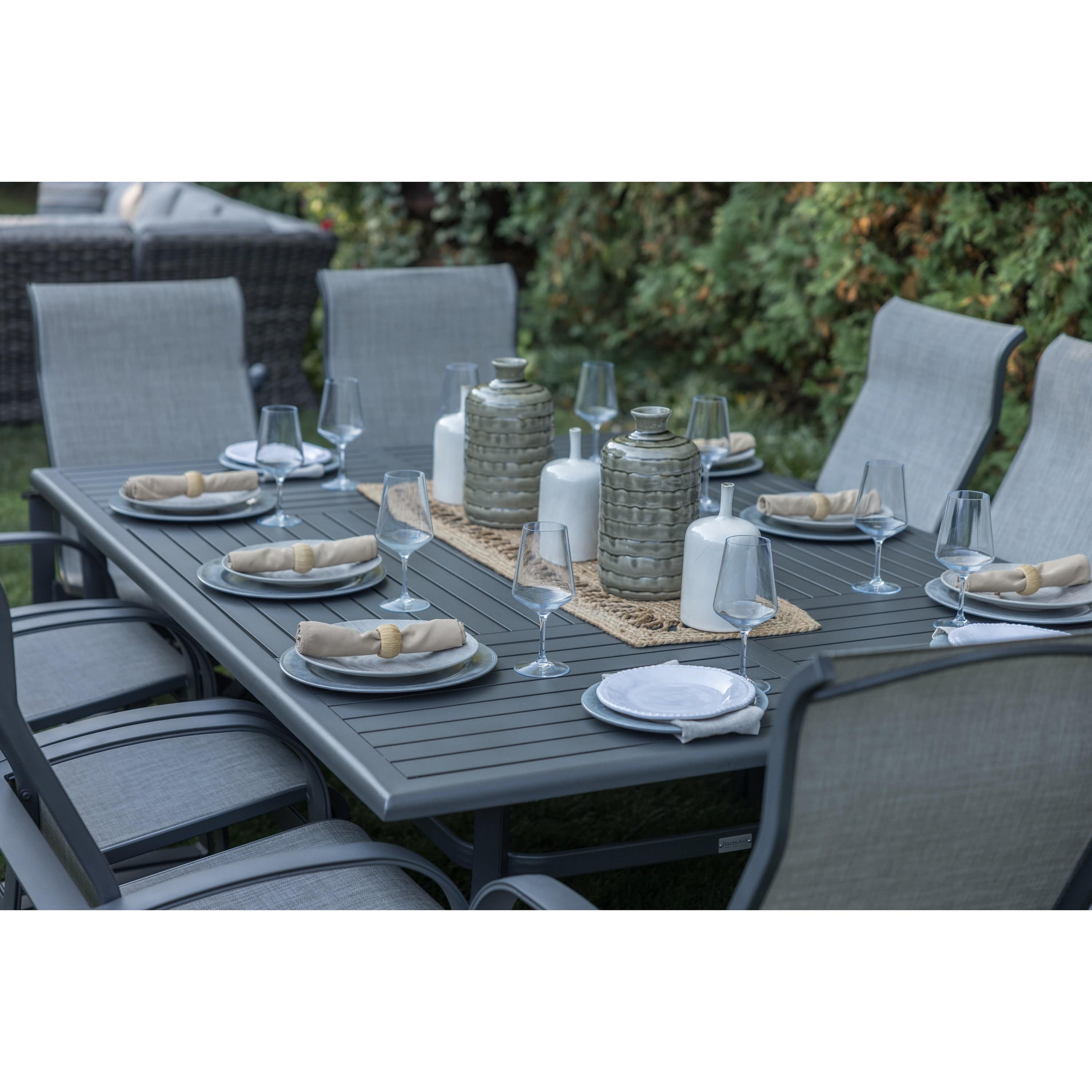 Wakefield 11 Piece Sling Dining Group W/ 60"x84" Rect. Table - Image 2
