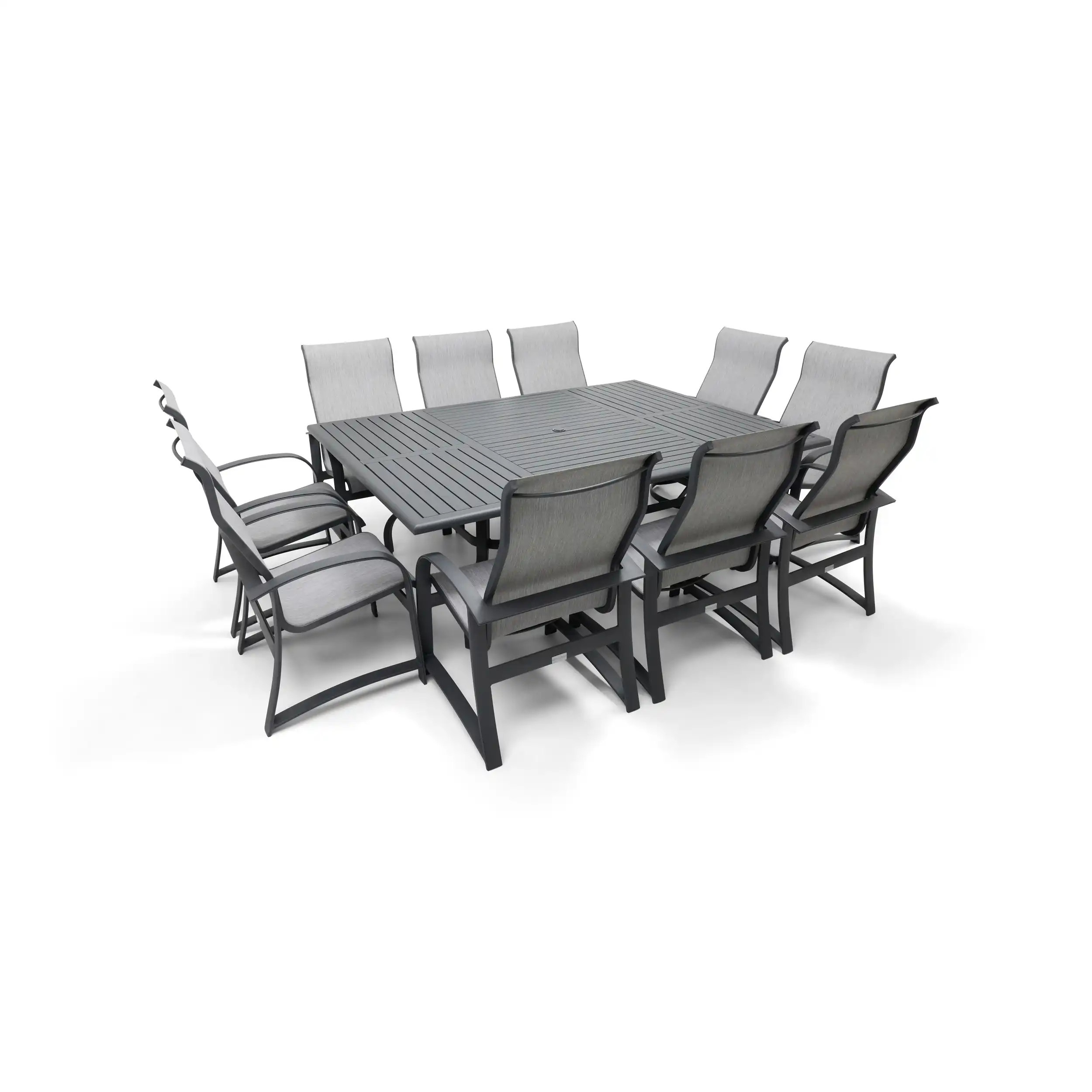 Wakefield 11 Piece Sling Dining Group W/ 60"x84" Rect. Table - Image 6