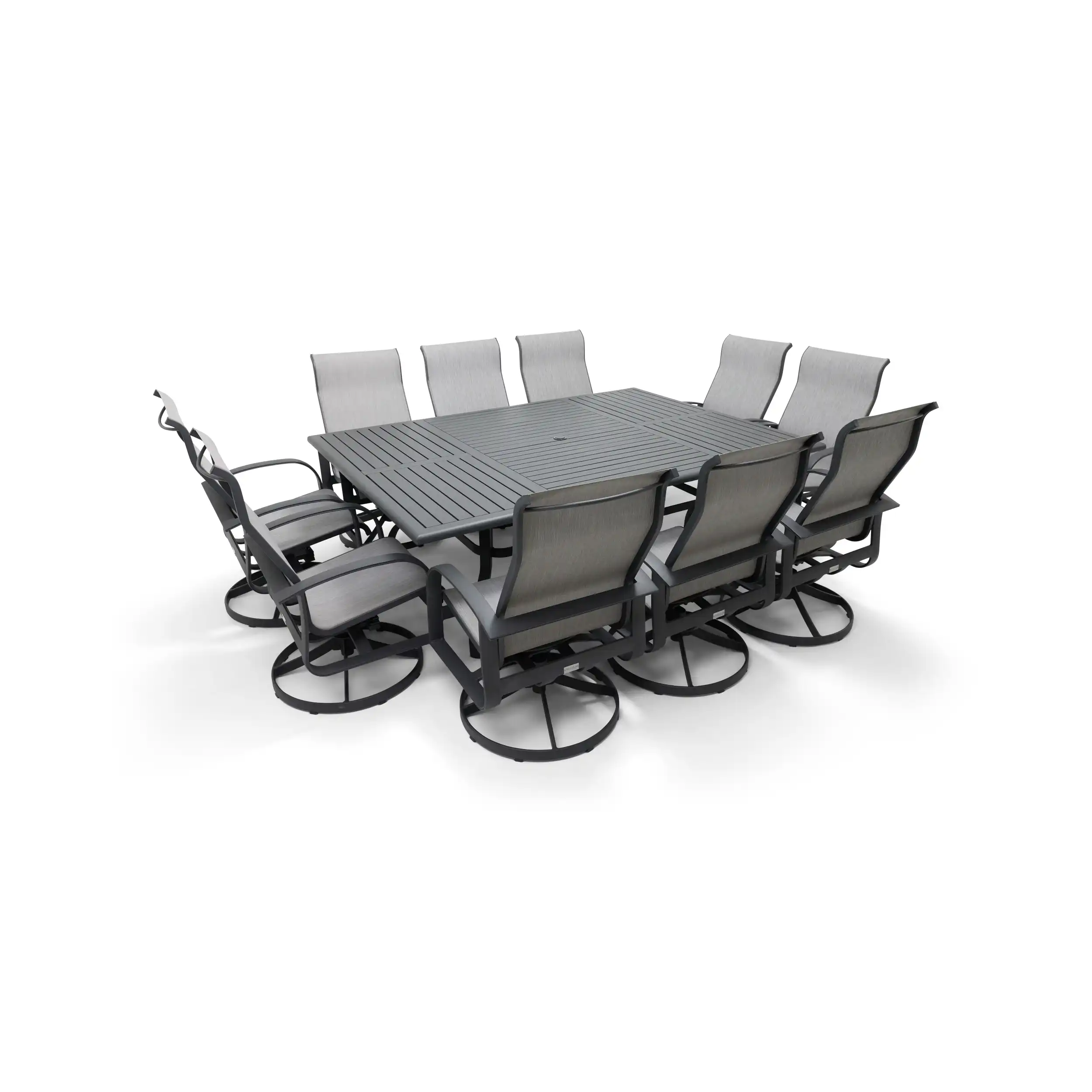 Wakefield 11 Piece Sling Dining Group W/ 60"x84" Rect. Table - Image 8