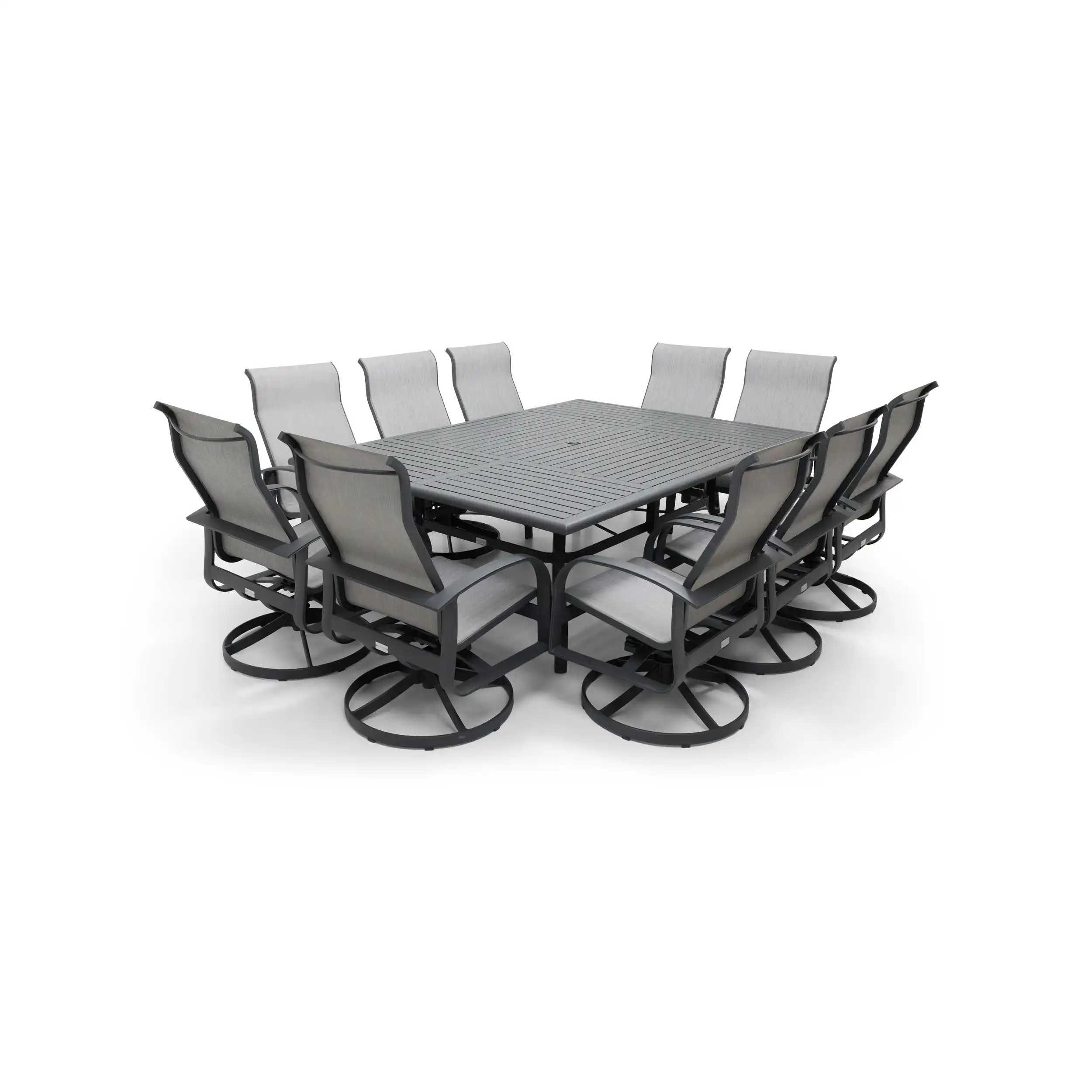 Wakefield 11 Piece Sling Dining Group W/ 60"x84" Rect. Table - Image 9