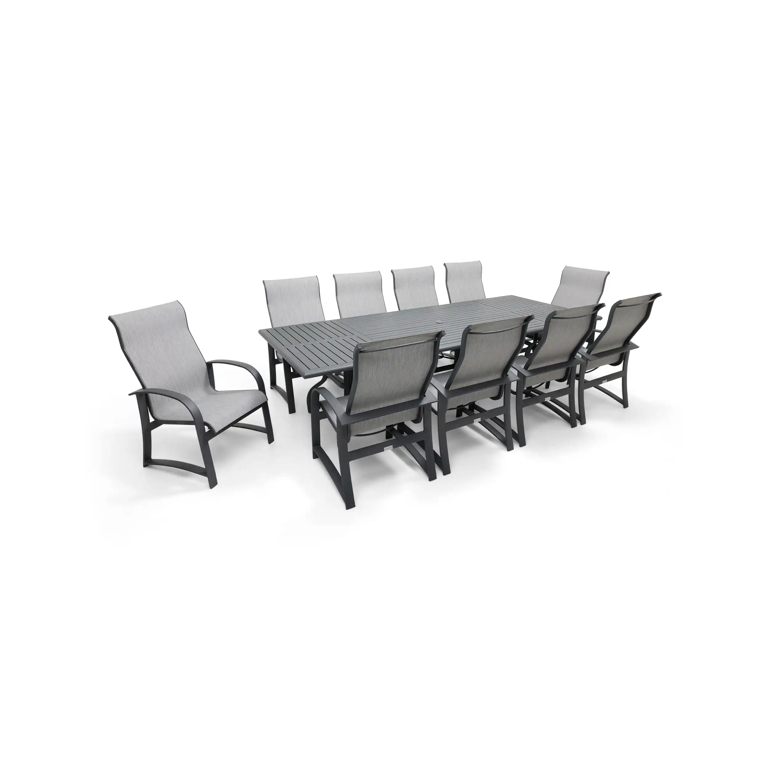 Wakefield 11 Piece Sling Dining Group W/ 44"x112" Rect. Table - Image 2