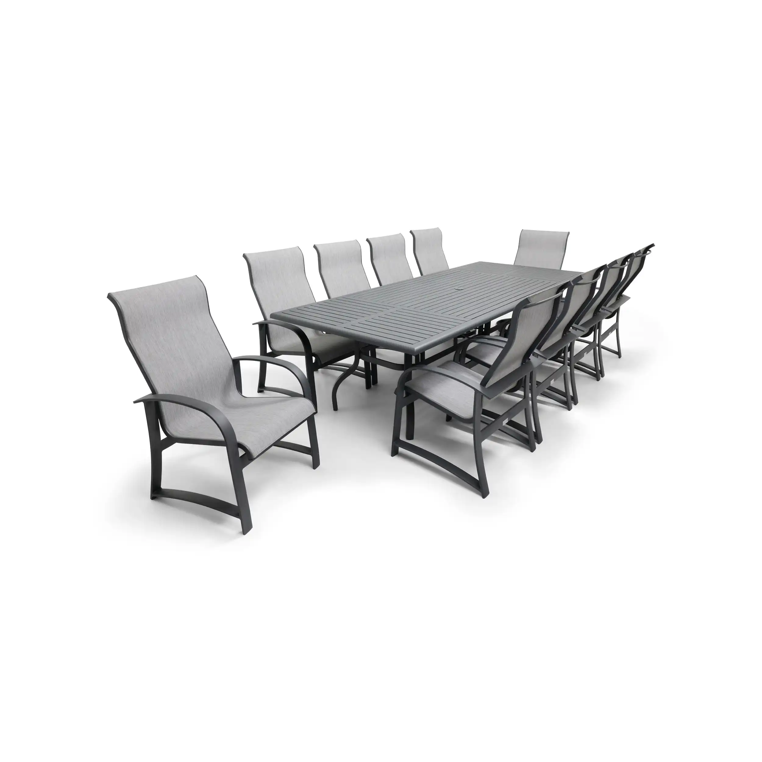 Wakefield 11 Piece Sling Dining Group W/ 44"x112" Rect. Table - Image 3