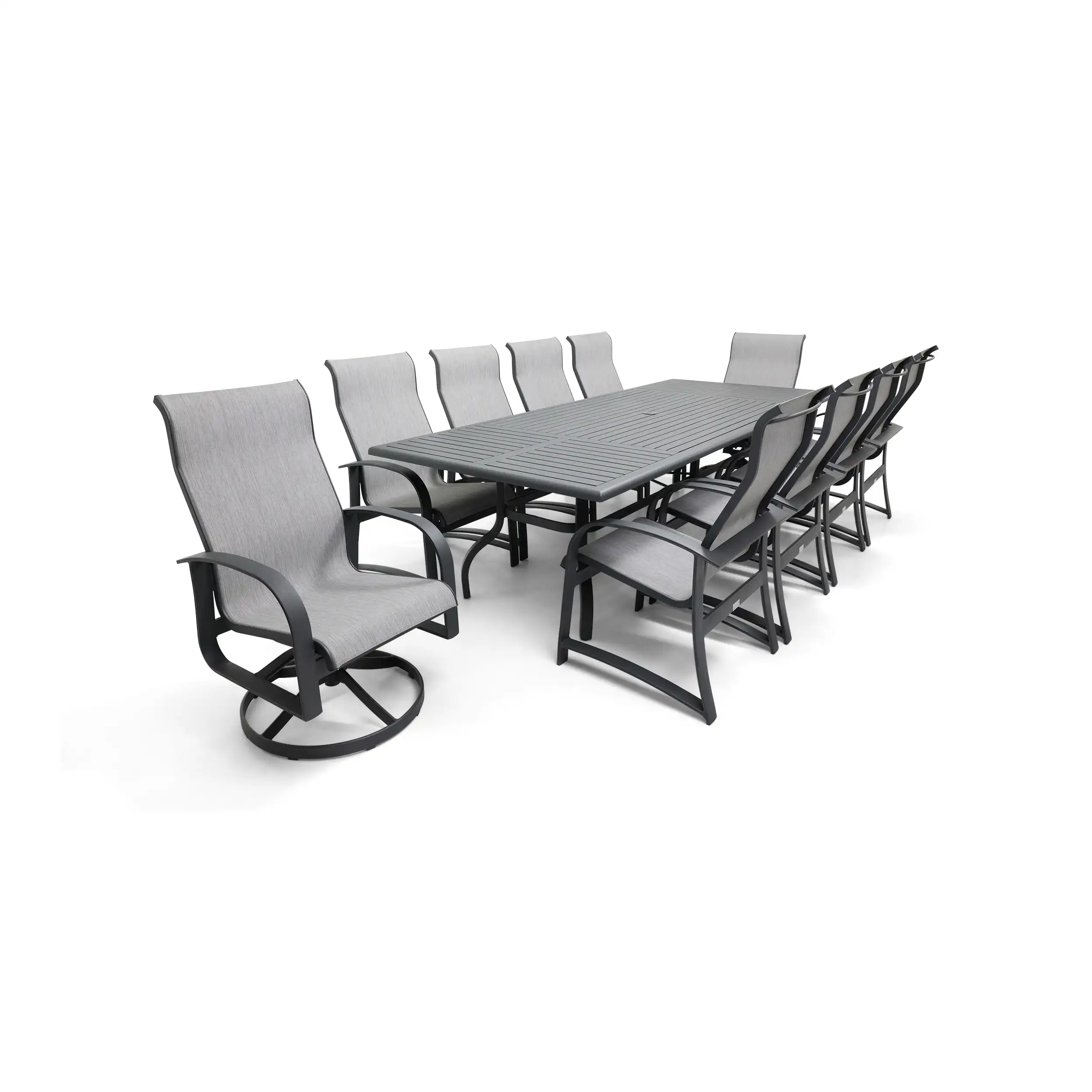 Wakefield 11 Piece Sling Dining Group W/ 44"x112" Rect. Table - Image 5