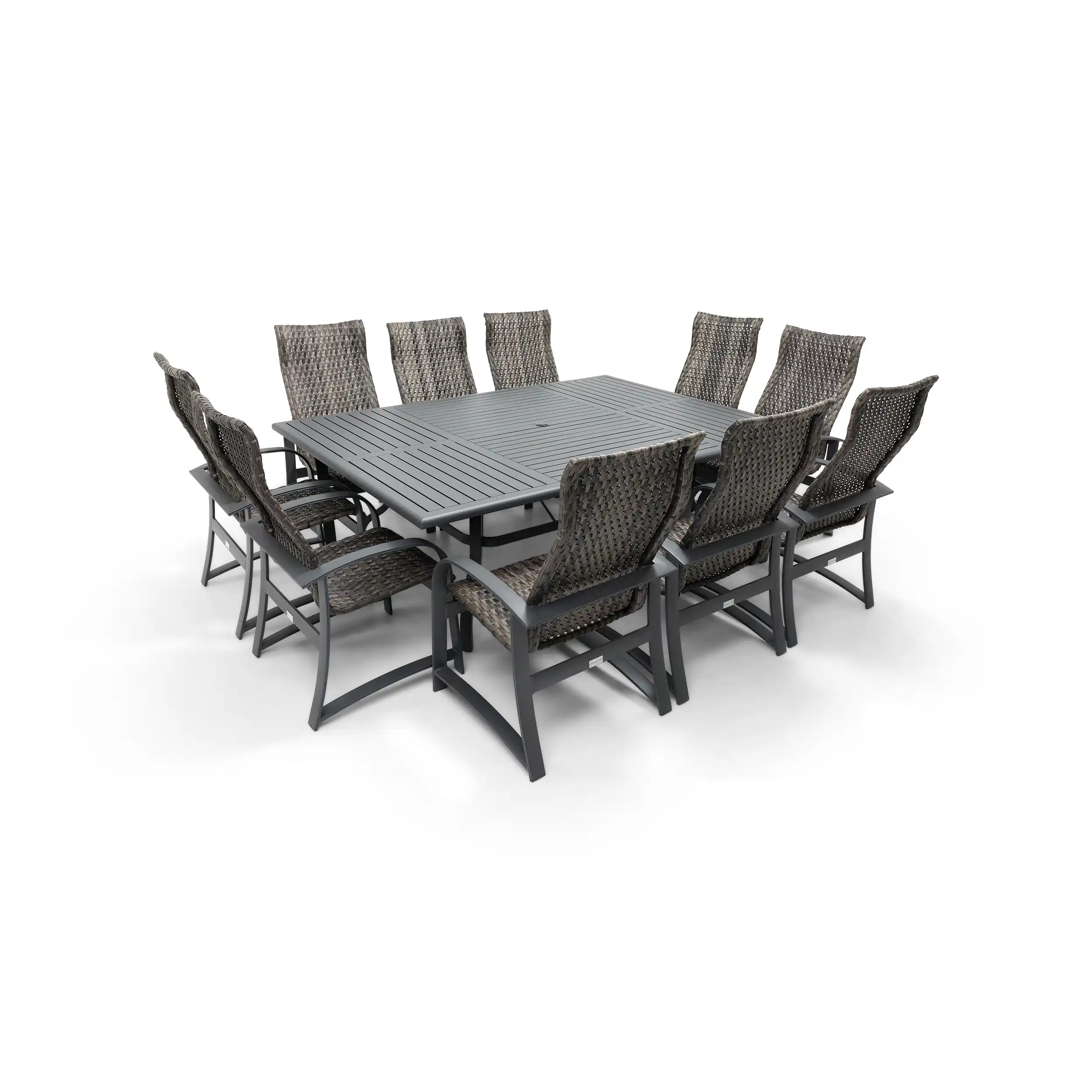 Wakefield 11 Piece Woven Dining Group W/ 60"x84" Rect. Table - Image 2