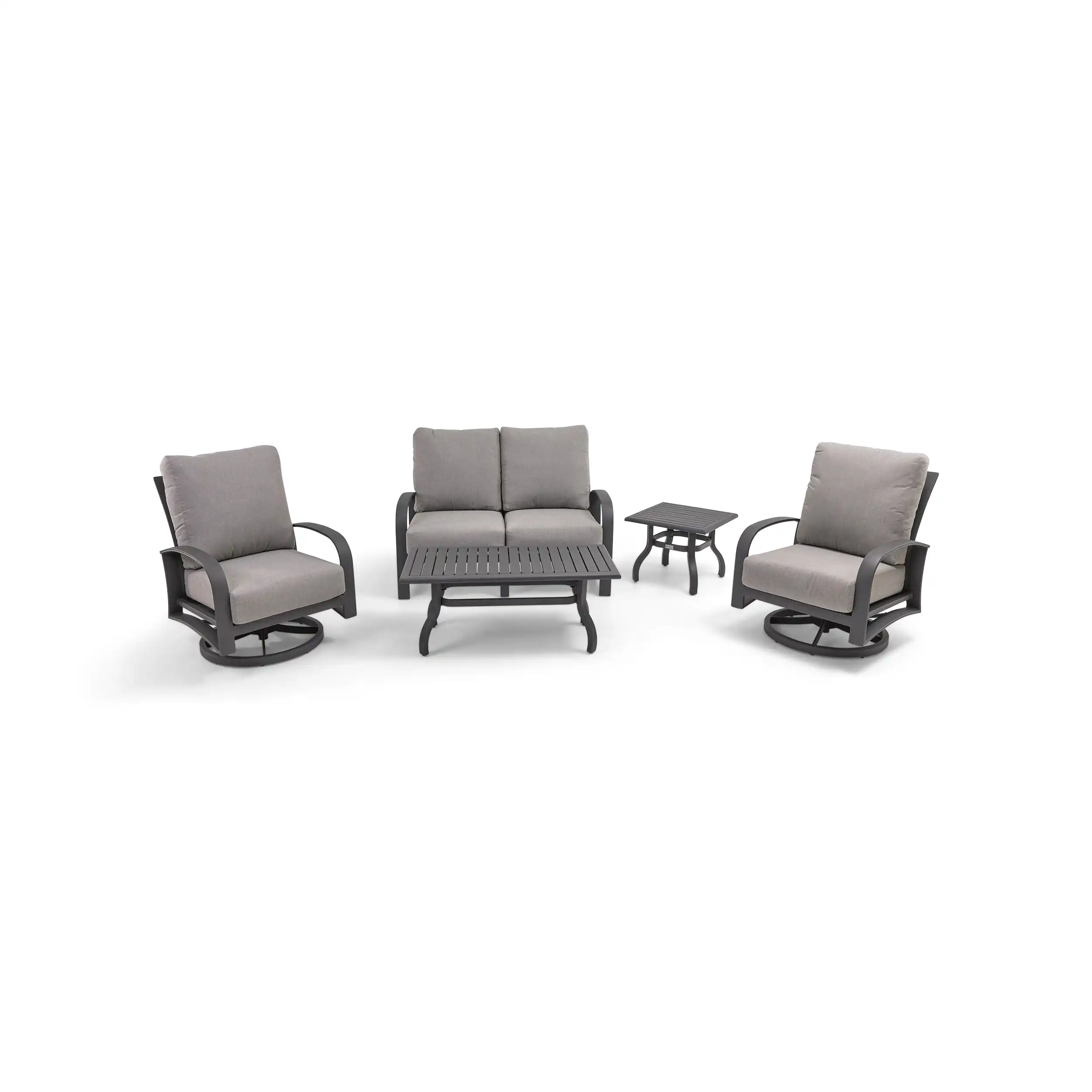 Wakefield 5 Piece Loveseat Chat Group - Barbados Fog - Image 3
