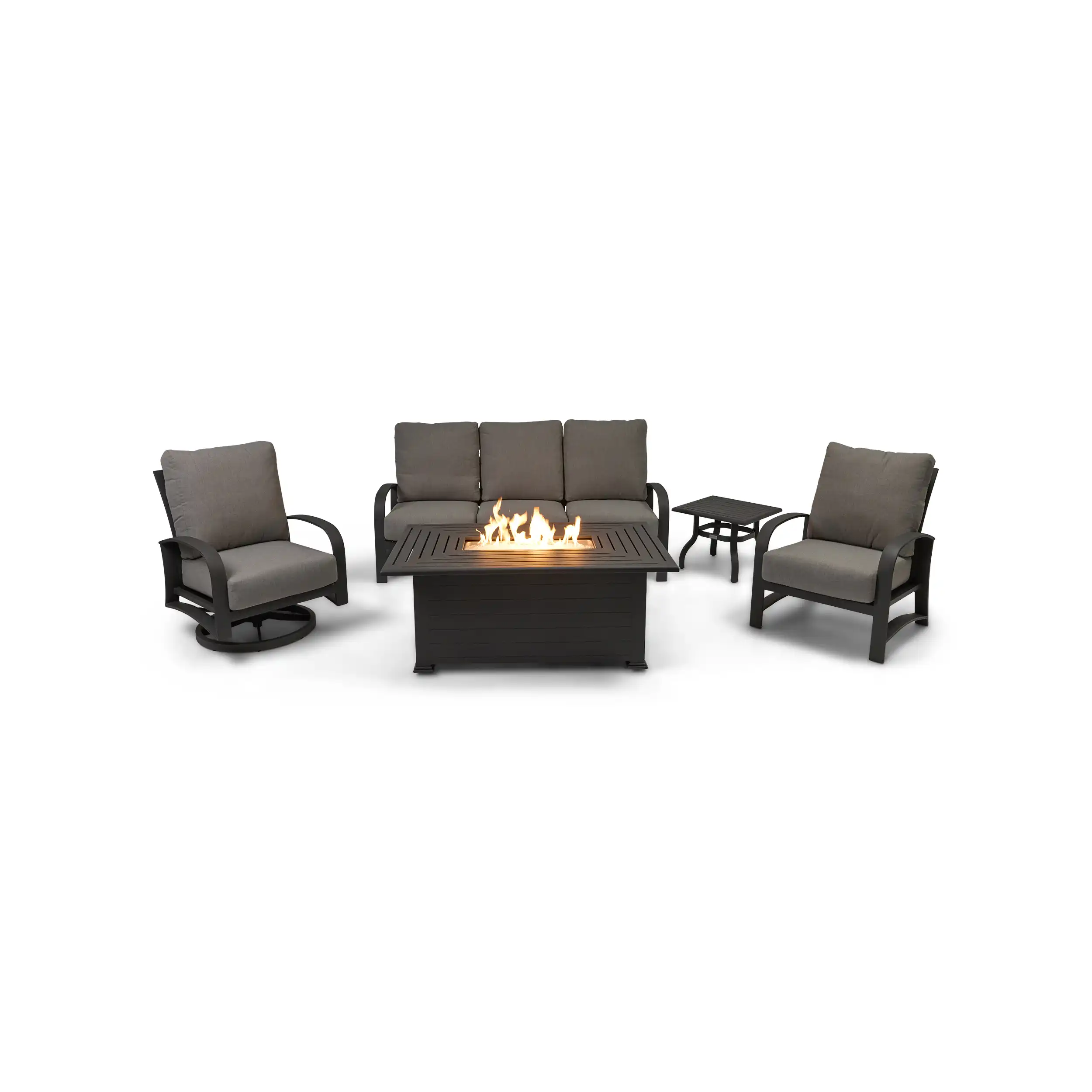 Wakefield 5 Piece Sofa Firepit/Chat Group - Barbados Fog - Image 2