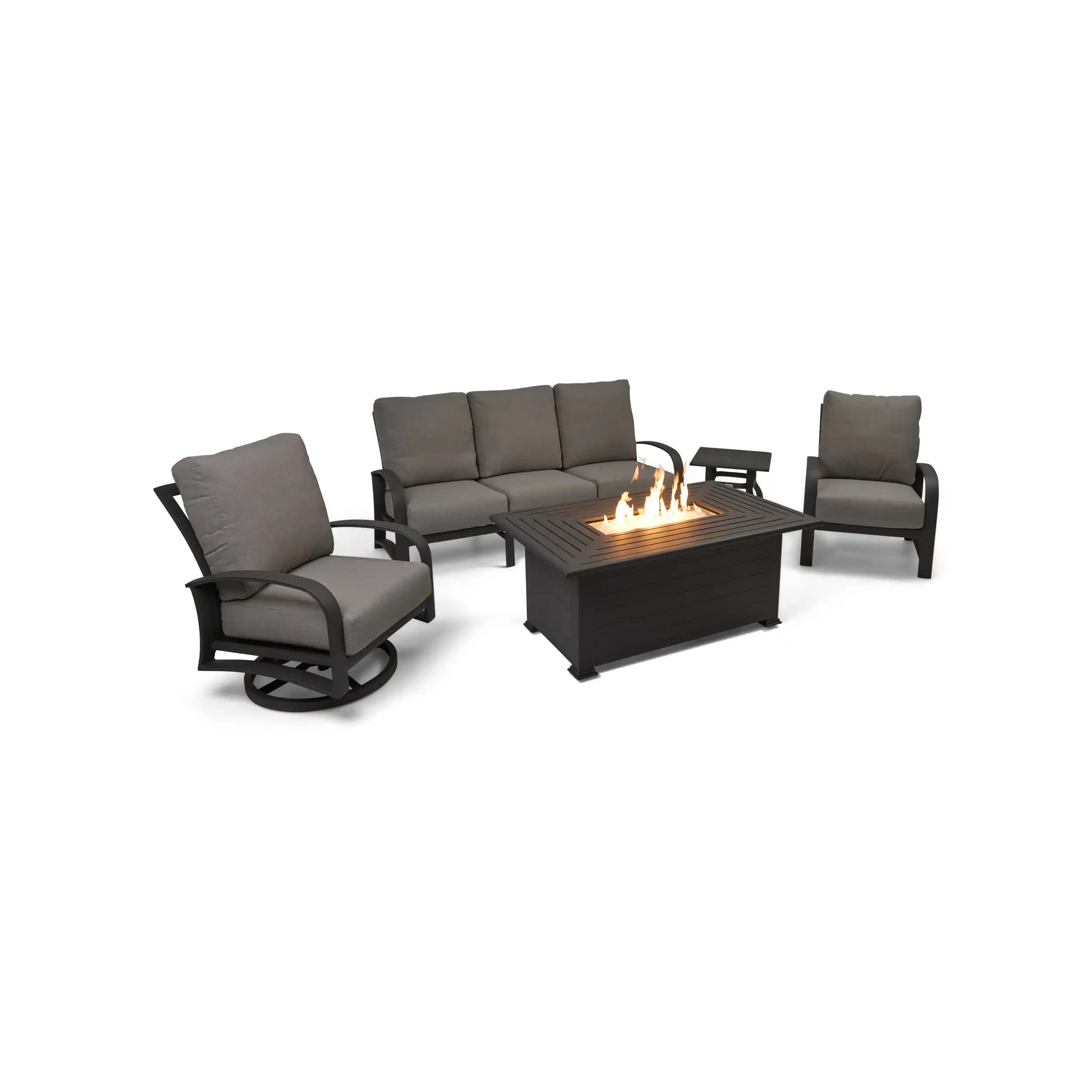Wakefield 5 Piece Sofa Firepit/Chat Group - Barbados Fog - Image 3