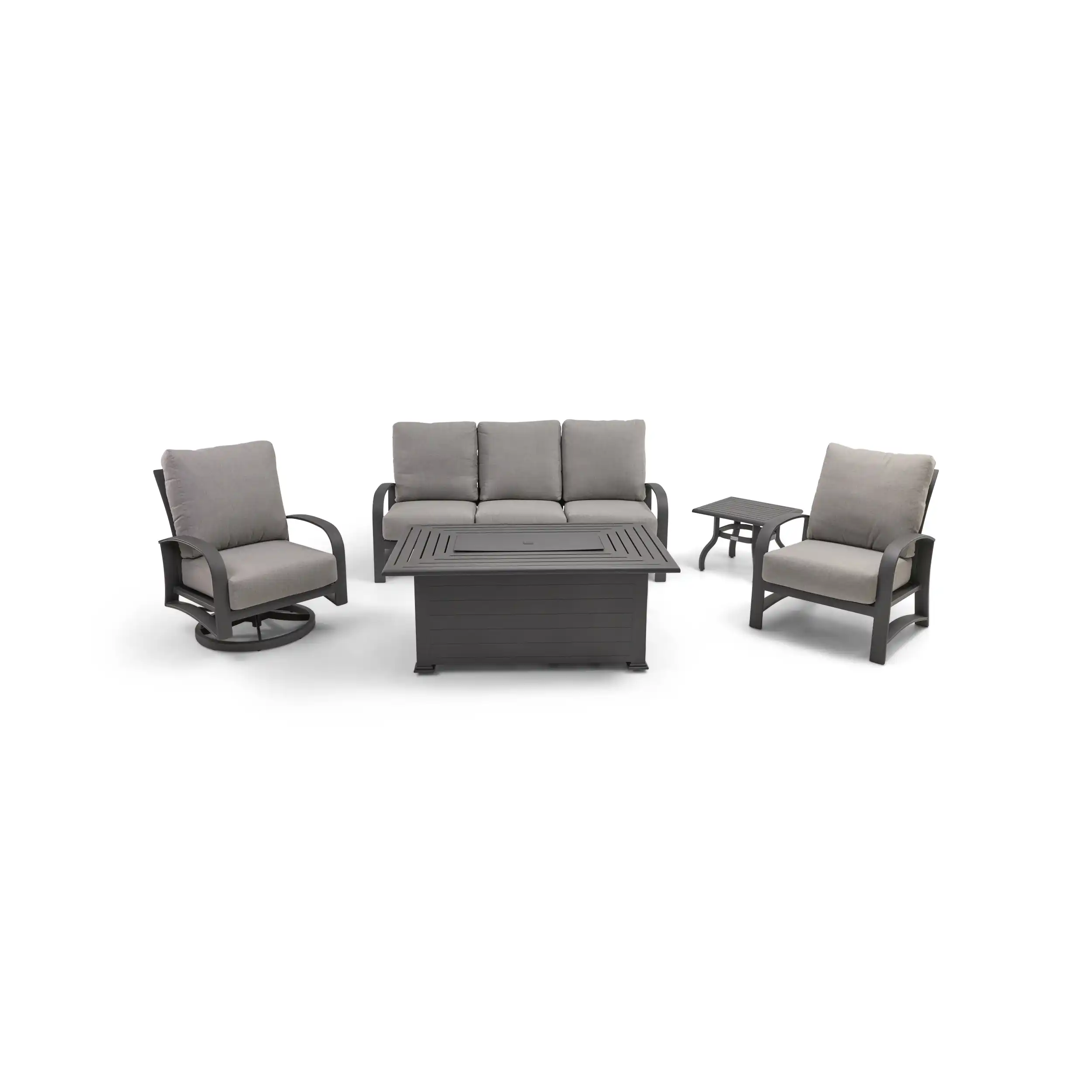 Wakefield 5 Piece Sofa Firepit/Chat Group - Barbados Fog - Image 4