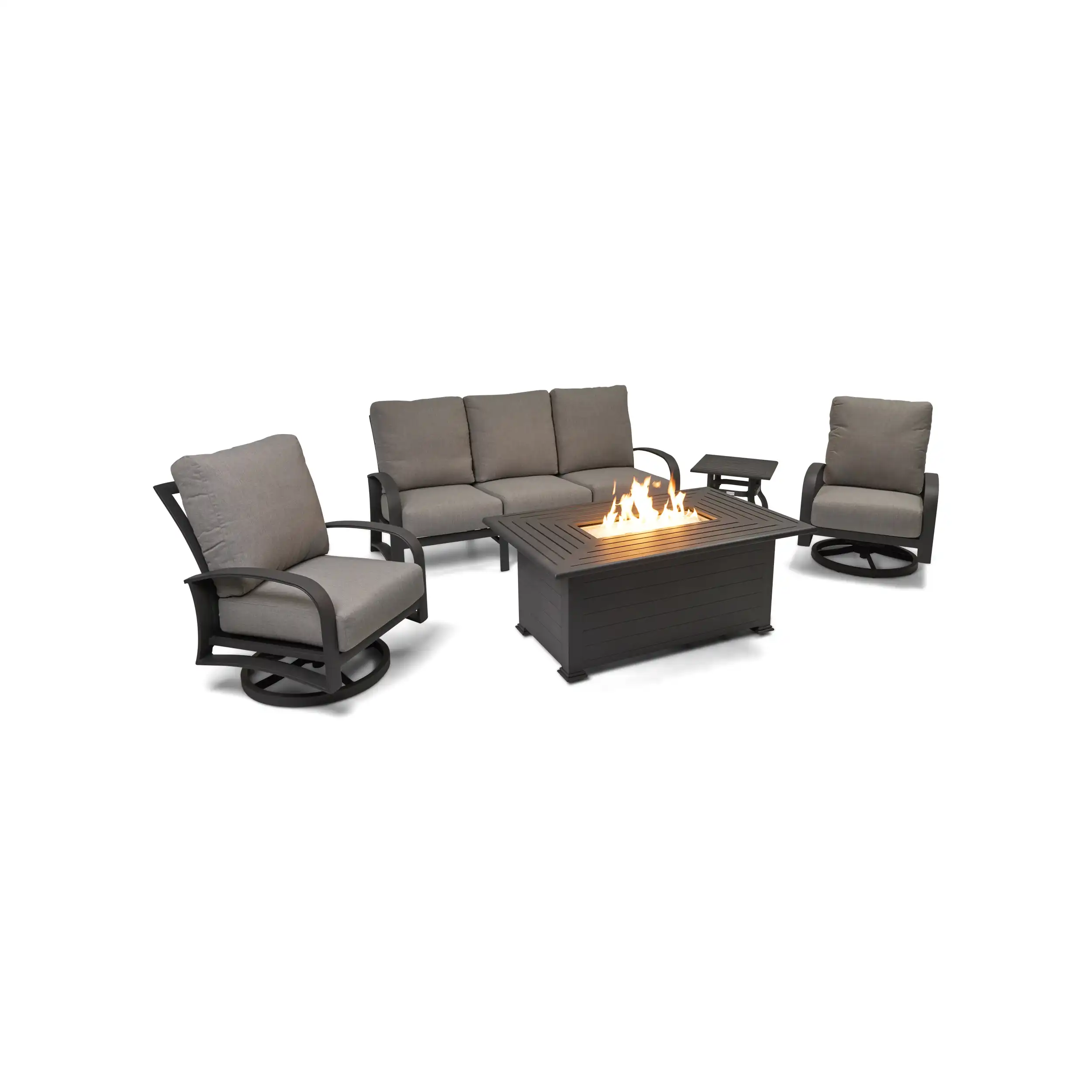 Wakefield 5 Piece Sofa Firepit/Chat Group - Barbados Fog - Image 6
