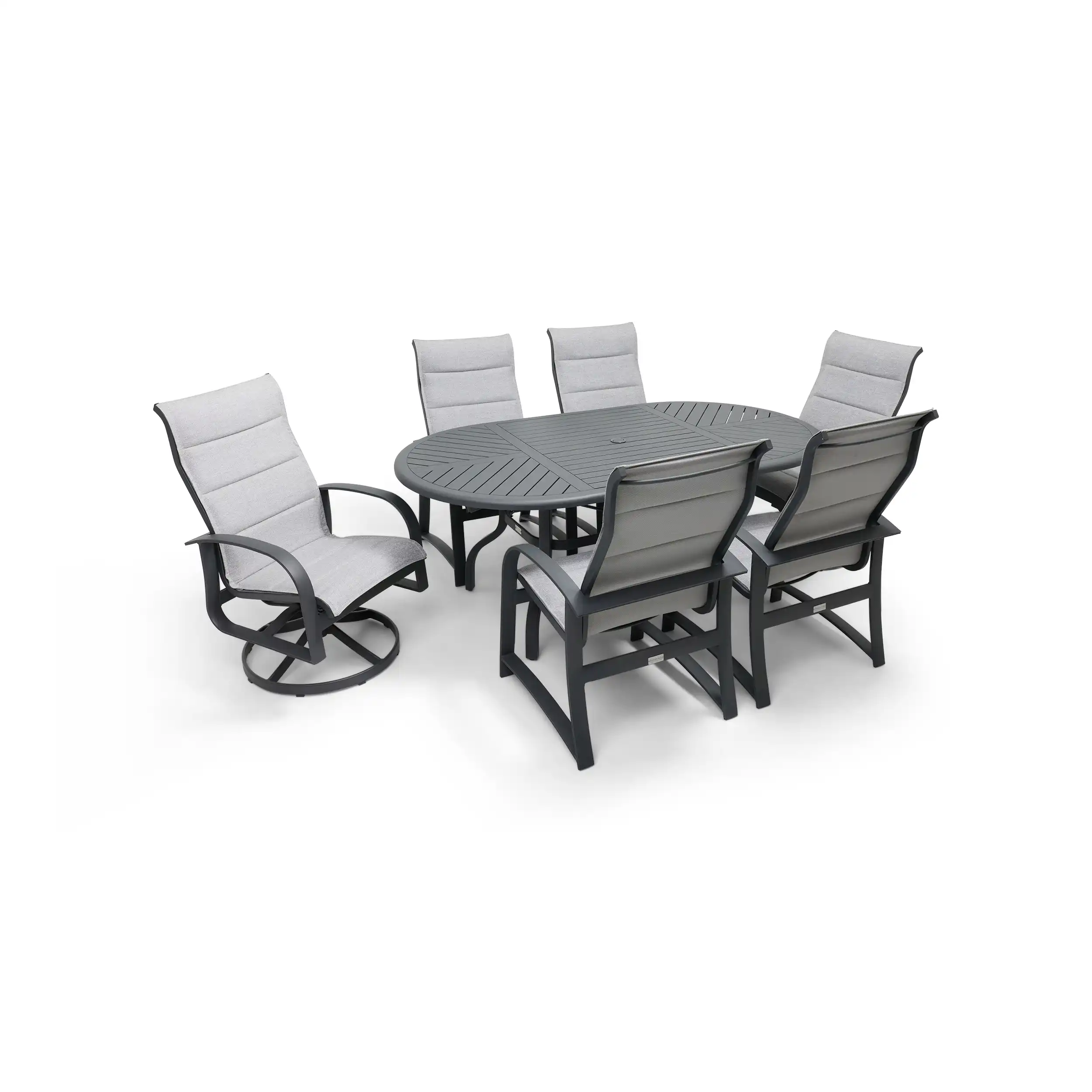 Wakefield 7 Piece Padded Sling Oval Dining Group - Image 4