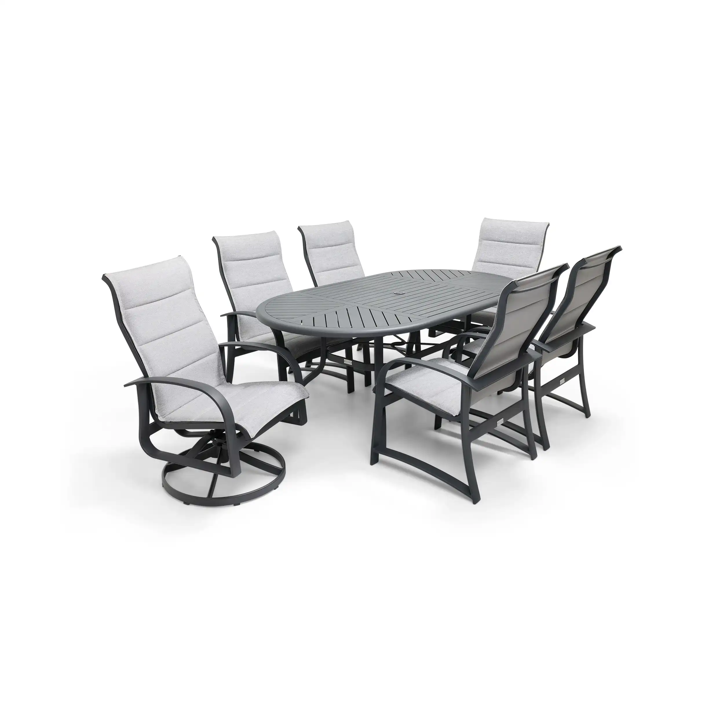 Wakefield 7 Piece Padded Sling Oval Dining Group - Image 5
