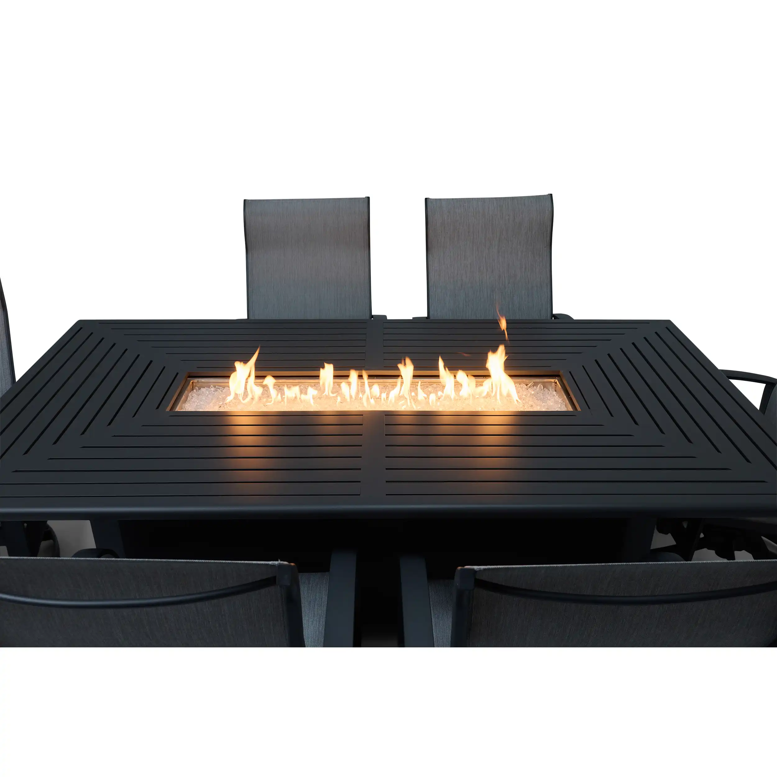 Wakefield 7 Piece Sling Firepit Dining Group - Image 12