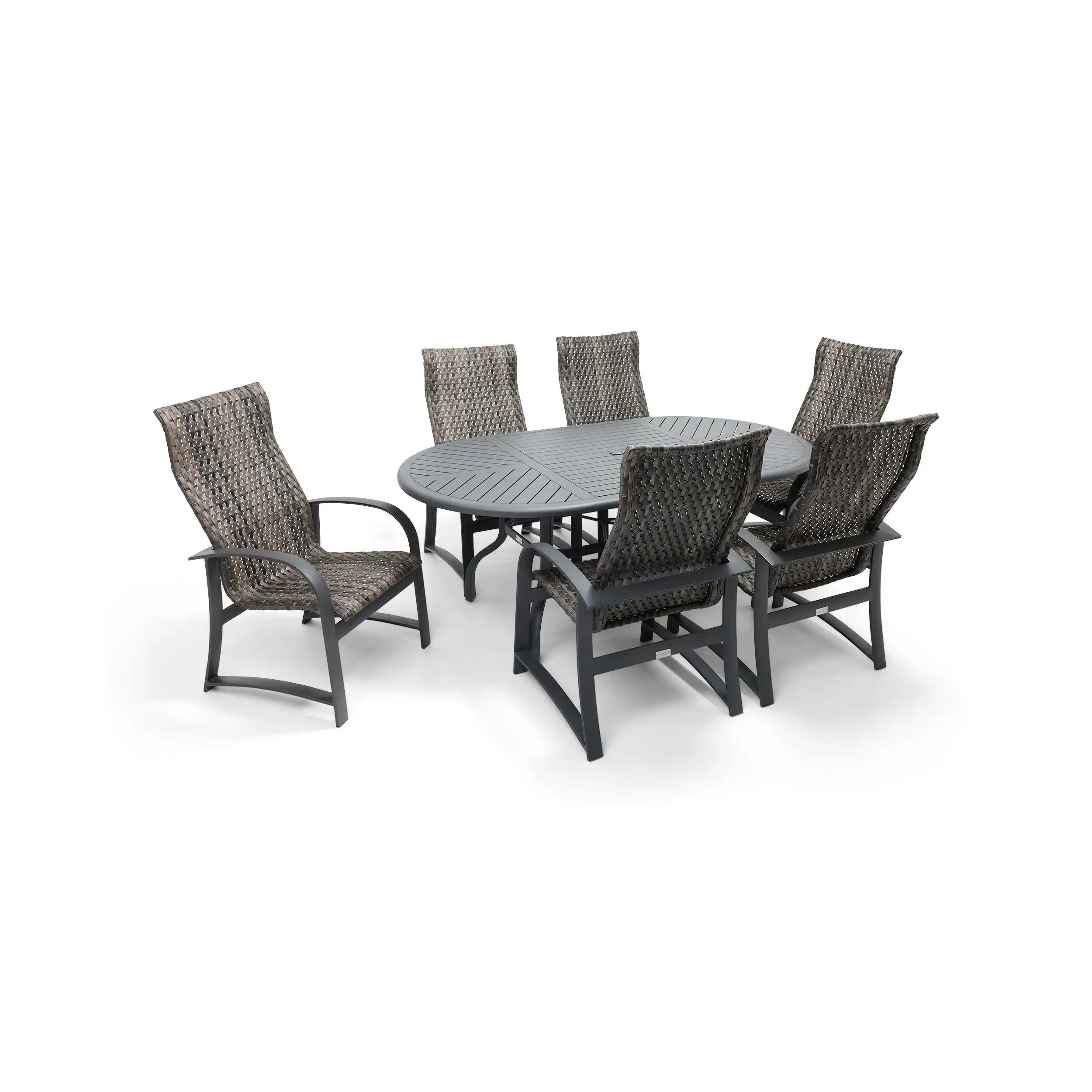 Wakefield 7 Piece Woven Oval Dining Group - Image 2