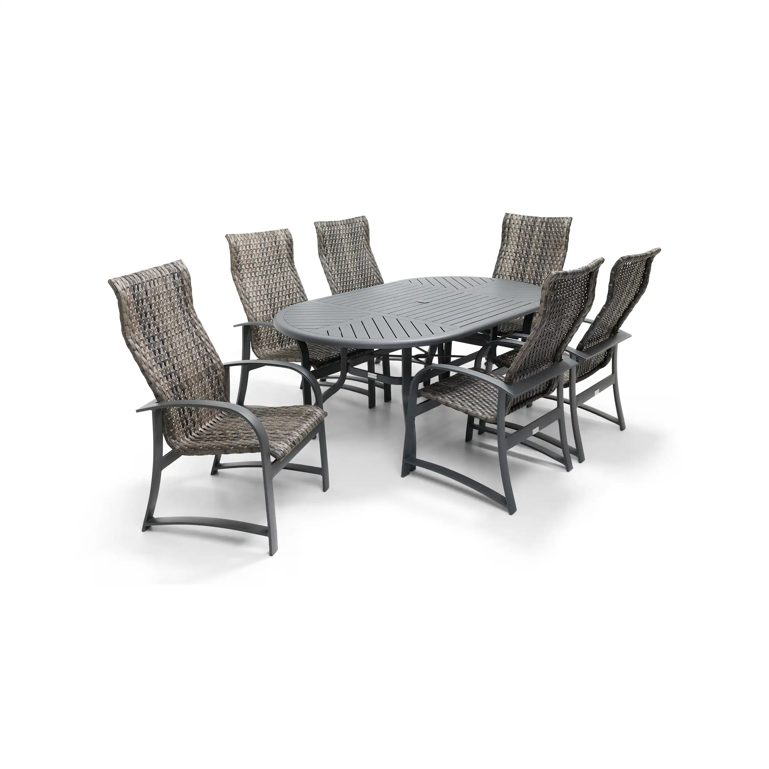 Wakefield 7 Piece Woven Oval Dining Group - Image 3