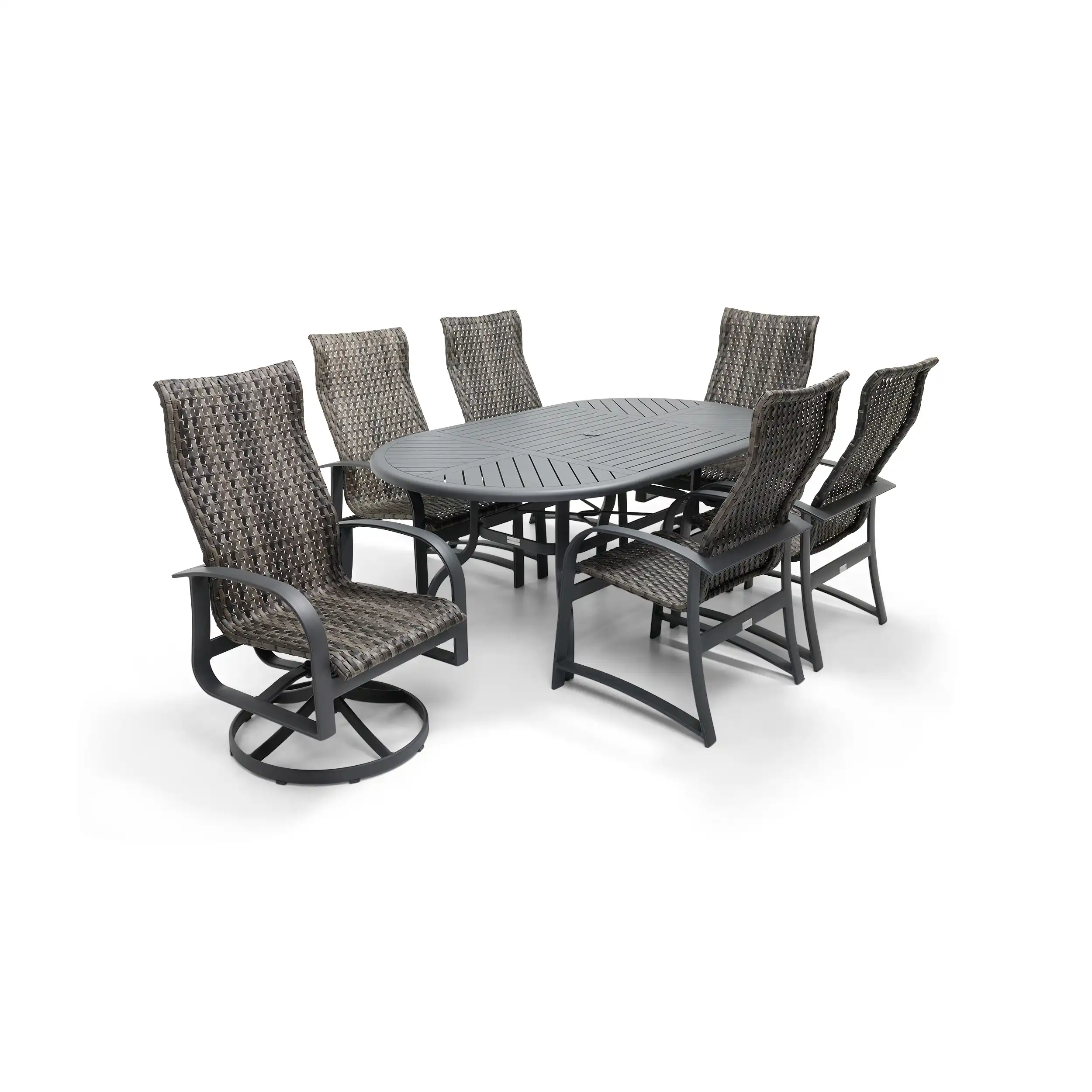 Wakefield 7 Piece Woven Oval Dining Group - Image 5