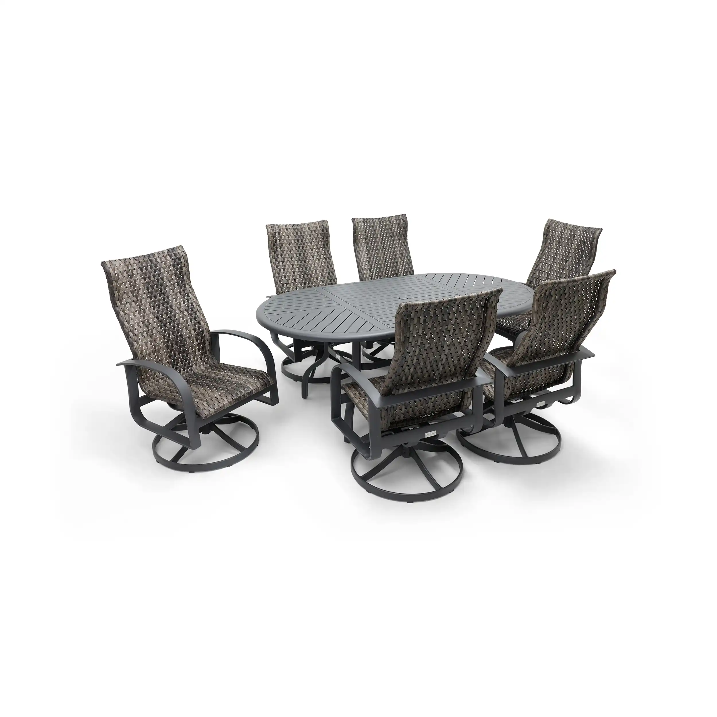Wakefield 7 Piece Woven Oval Dining Group - Image 6