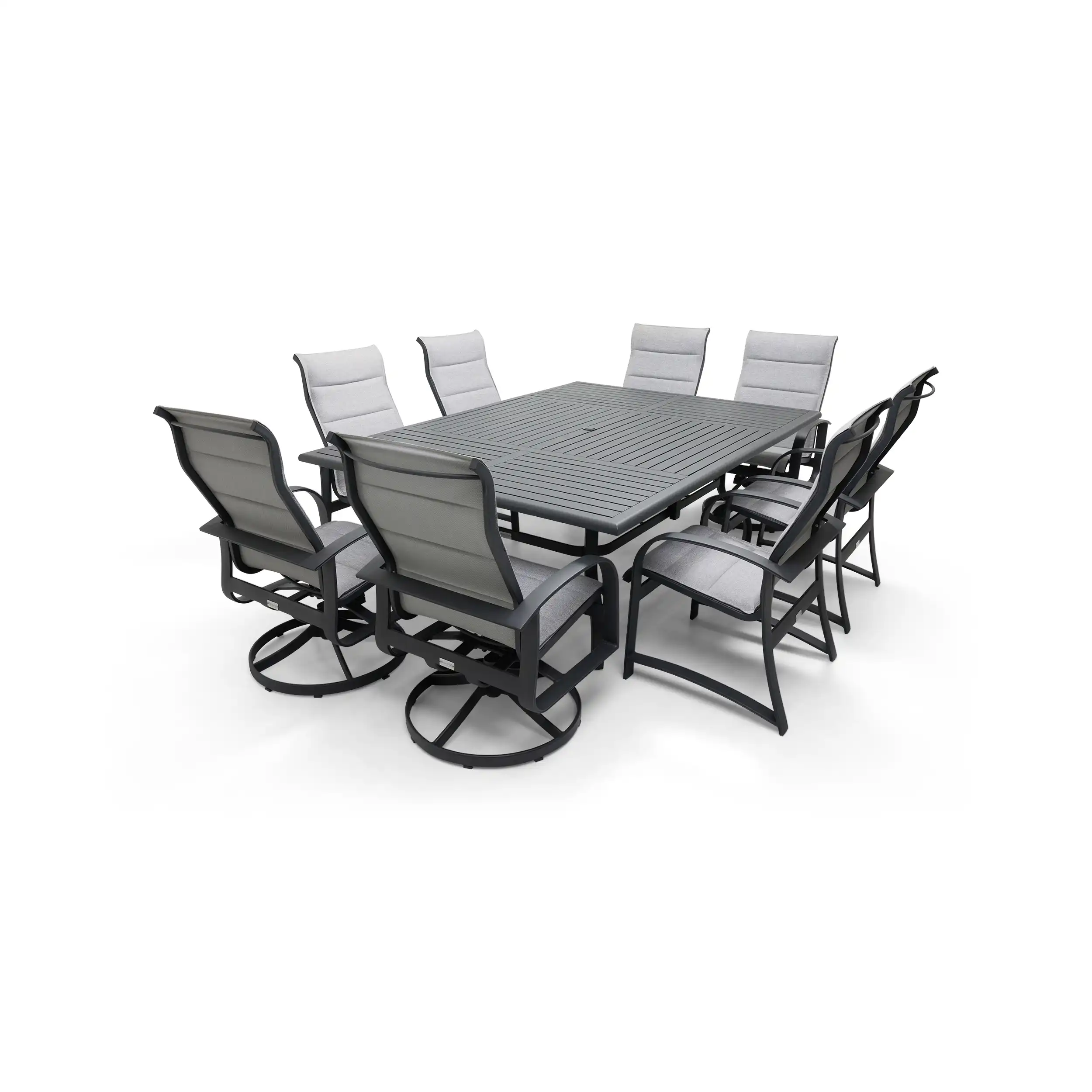 Wakefield 9 Piece Padded Sling Dining Group W/ 60"x84" Rect. Table - Image 5